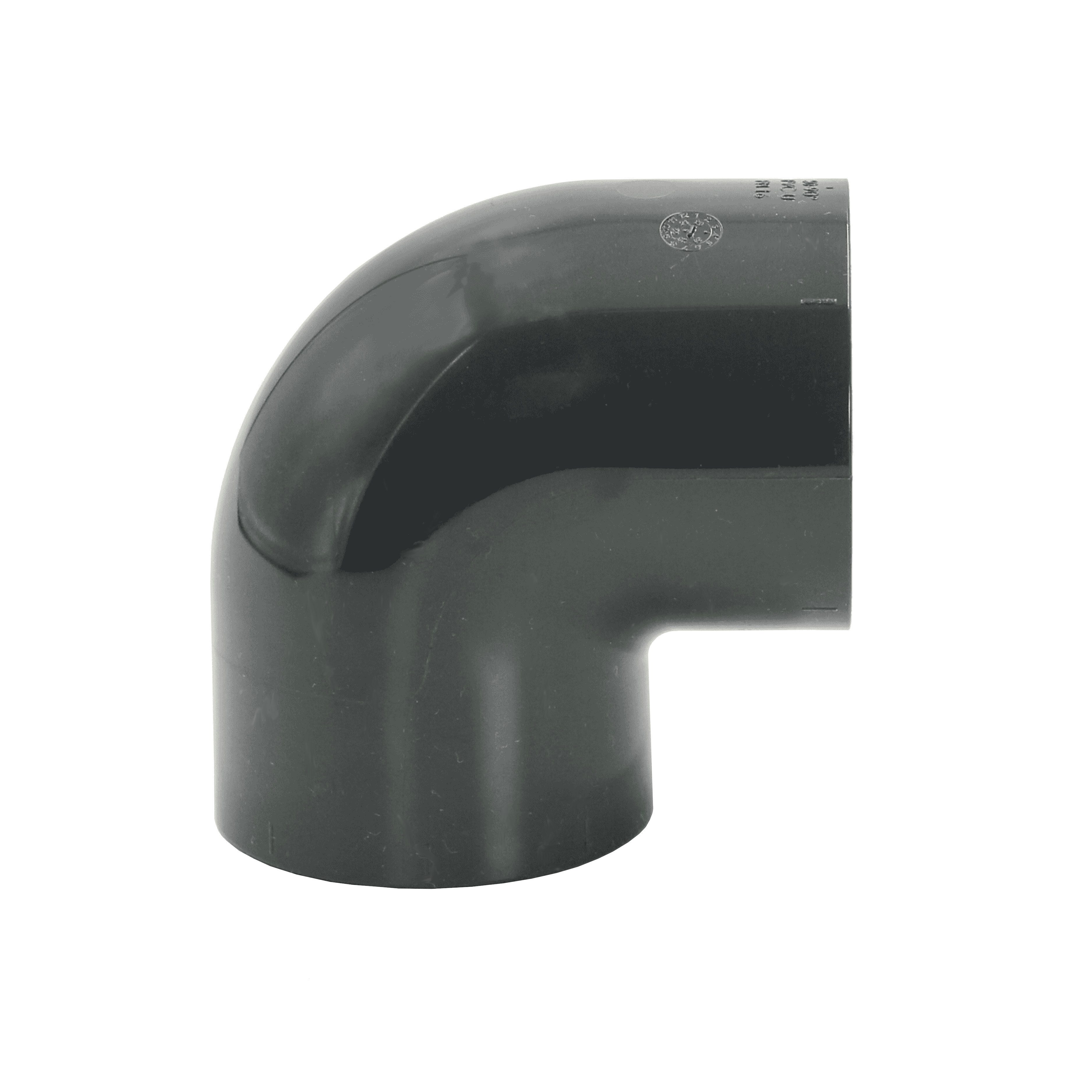 HAF Rohrverbinder 1-10x PVC Fitting Winkel 90° 63mm Klebemuffe Verrohrung PN16 Pool, Max. Arbeitsdruck 16 bar bei 20 C°