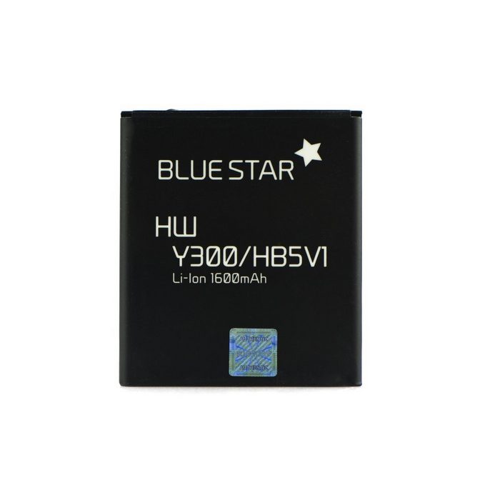BlueStar Bluestar Akku Ersatz kompatibel mit Huawei Ascend Y3 / Y300 / Y300-0100 1600 mAh Batterie Handy Accu Y300-0151 HB5V1HV Smartphone-Akku