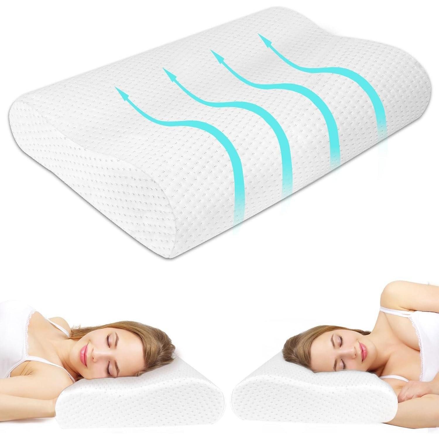 LuxusKollektion Anti-Schnarch Kissen Orthopädisches Memory Schaum Schlafkissen gegen