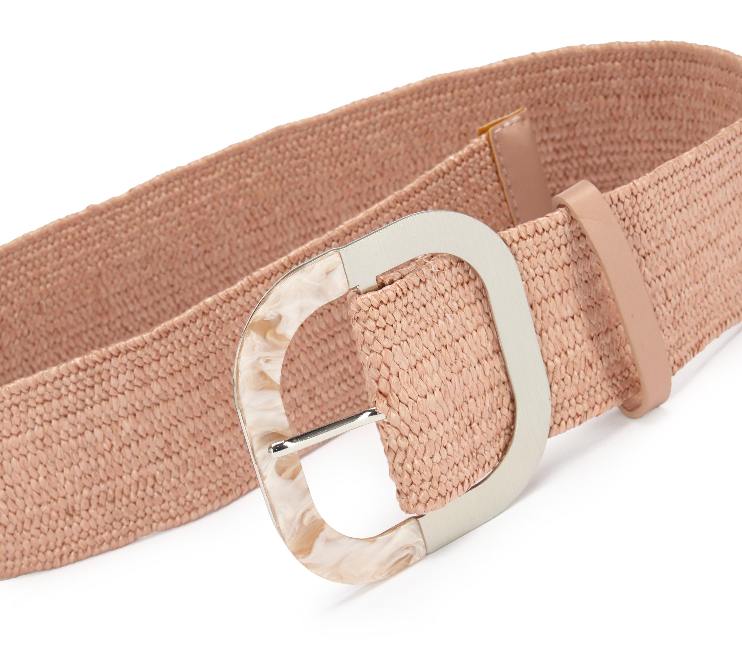 LASCANA Taillengürtel Stretchgürtel, Schmuckgürtel elastischer Gürtel für Kleid & Overall, Bauchgürtel, Bast-Optik