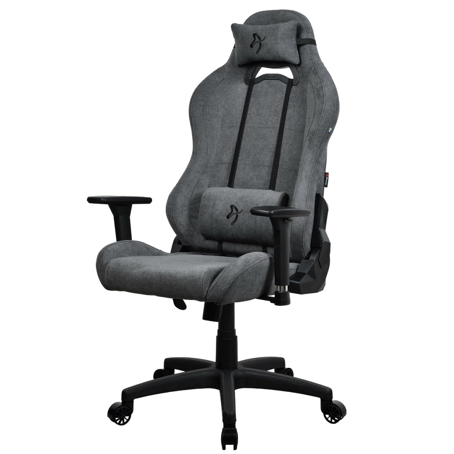 Arozzi Gaming Chair TORRETTA-SFB-ASH2, Soft Fabric Bezug, Wippfunktion, 3D-Armlehnen