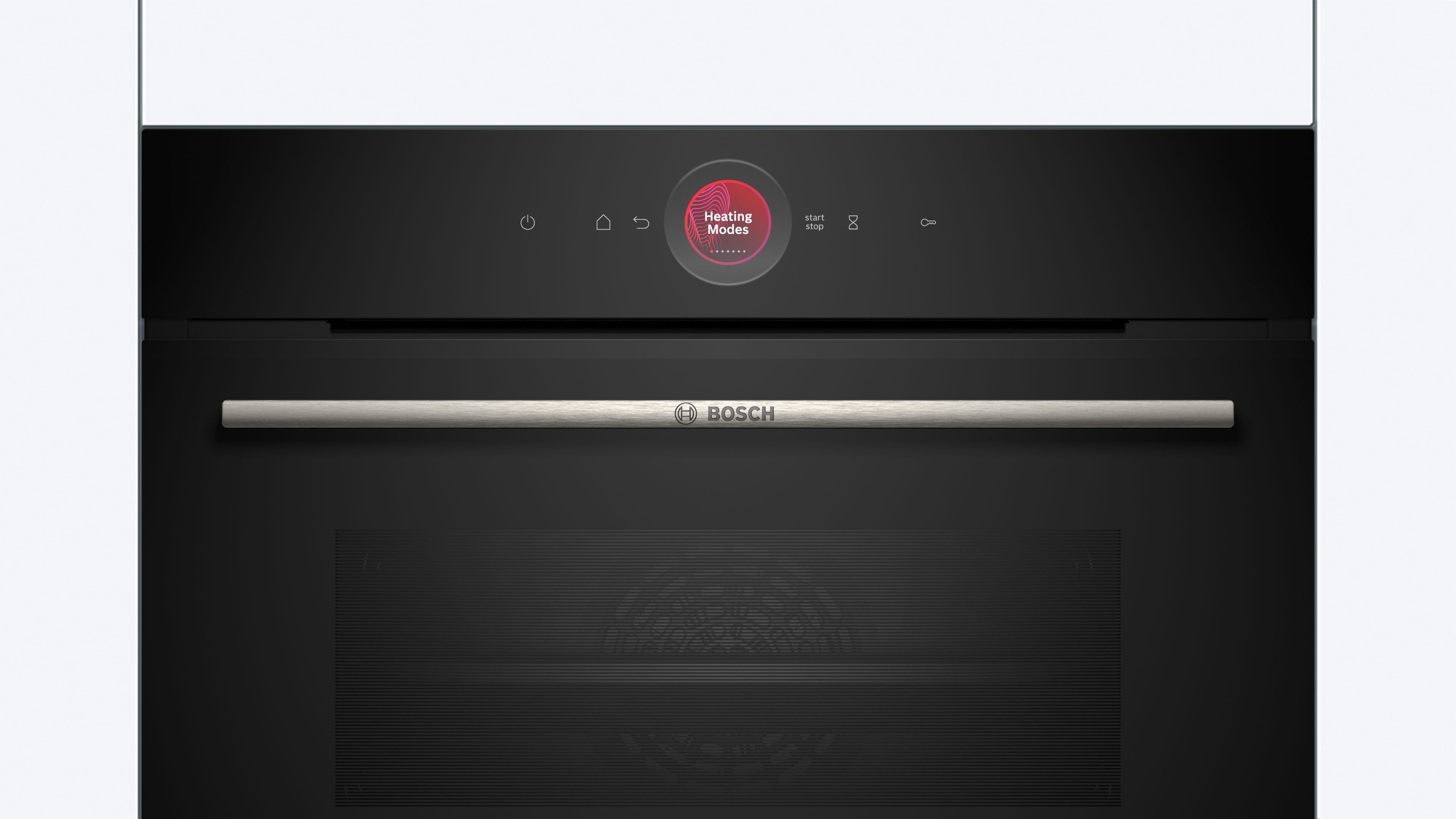 BOSCH Einbaubackofen Serie 8 CBG7341B1, mit Teleskopauszug nachrüstbar, Innovativer digitaler Bedienring & praktische Abschaltautomatik