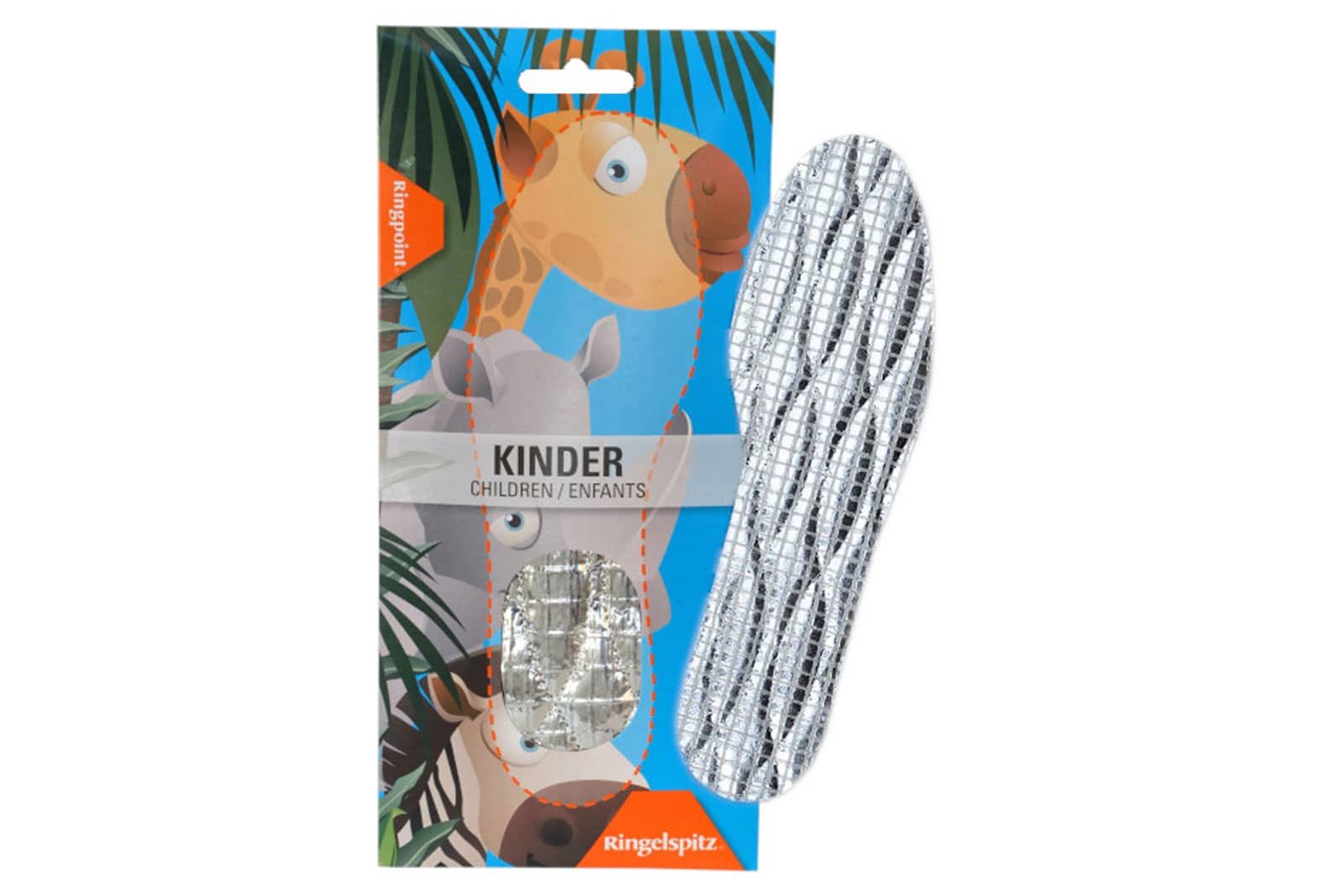 Ringelspitz Einlegesohlen Thermo-Einlegesohle für Kinder – Alufolie & Schurwolle, 100% Schurwolle – kuschelig weich und wärmend.