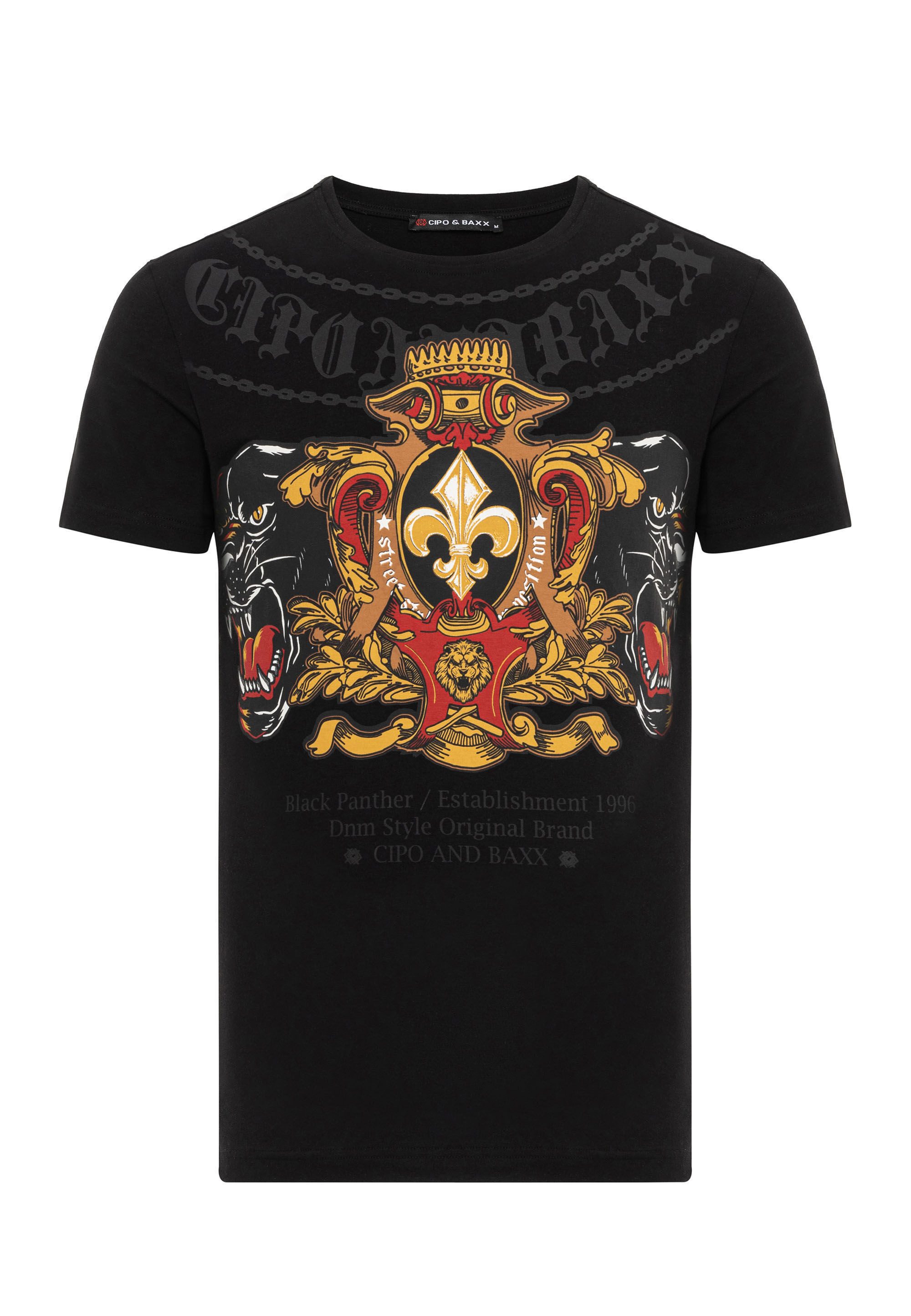 Cipo & Baxx T-Shirt T-Shirt mit Panther günstig online kaufen