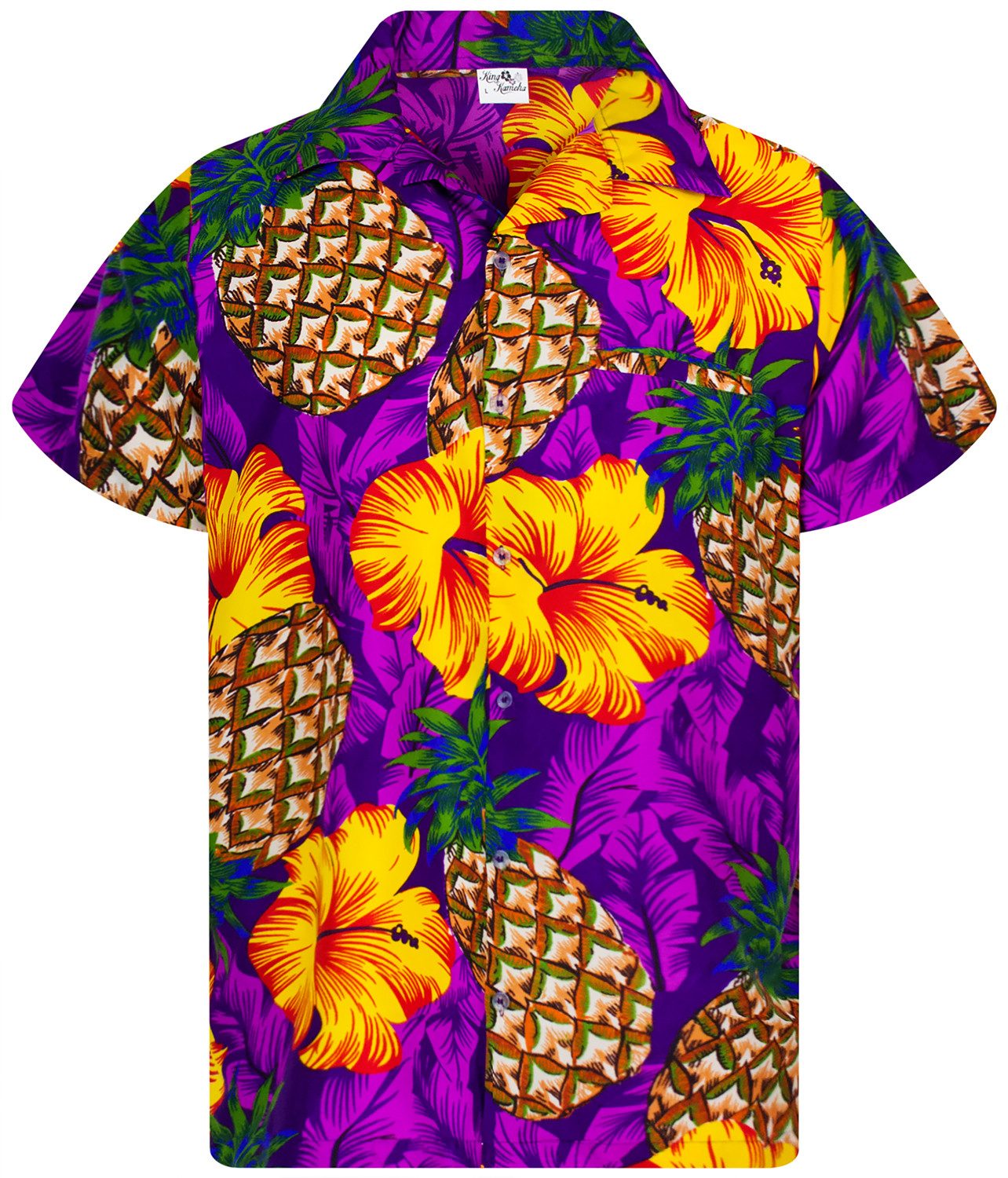 King Kameha Hawaiihemd Pineapple Hibiscus Funky günstig online kaufen