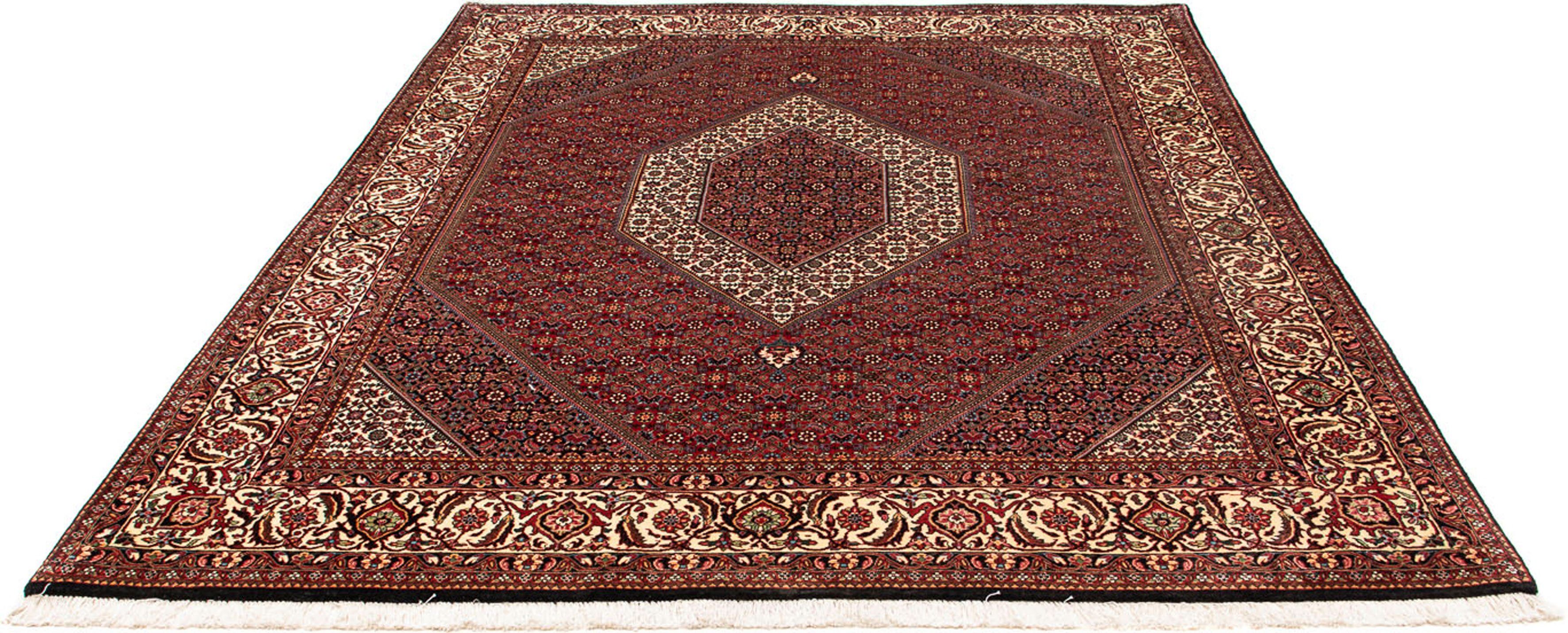 Orientteppich Perser - Bidjar - 244 x 200 cm - dunkelrot, morgenland, rechteckig, Höhe: 15 mm, Wohnzimmer, Handgeknüpft, Einzelstück mit Zertifikat