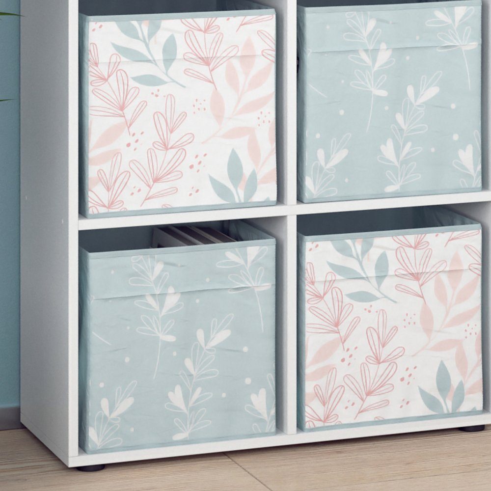 Vicco Raumteiler Tetra, Weiß, 72 x 72.6 cm mit 4 Faltboxen opt.1, 1-tlg.