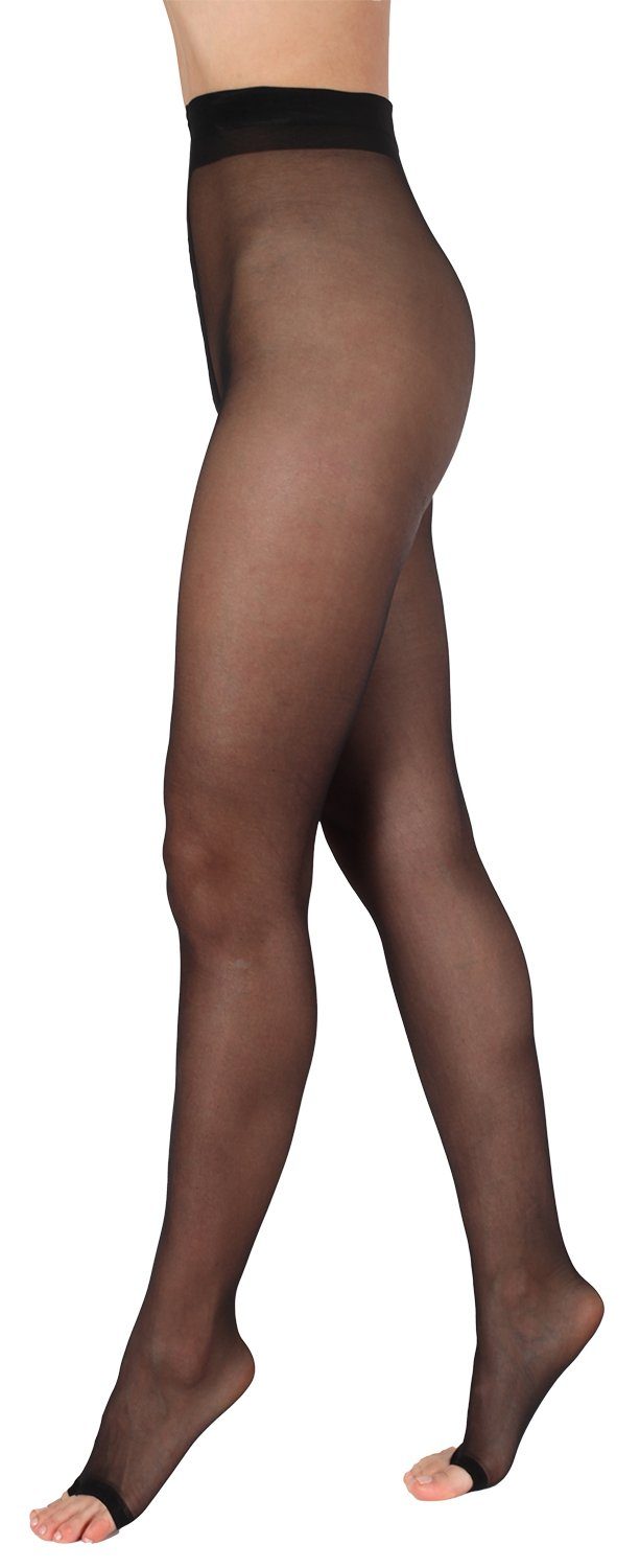 BANANALU Feinstrumpfhose zehenfreie weiche Strumpfhose Toeless transparent Open Toe 15 DEN (1 St)