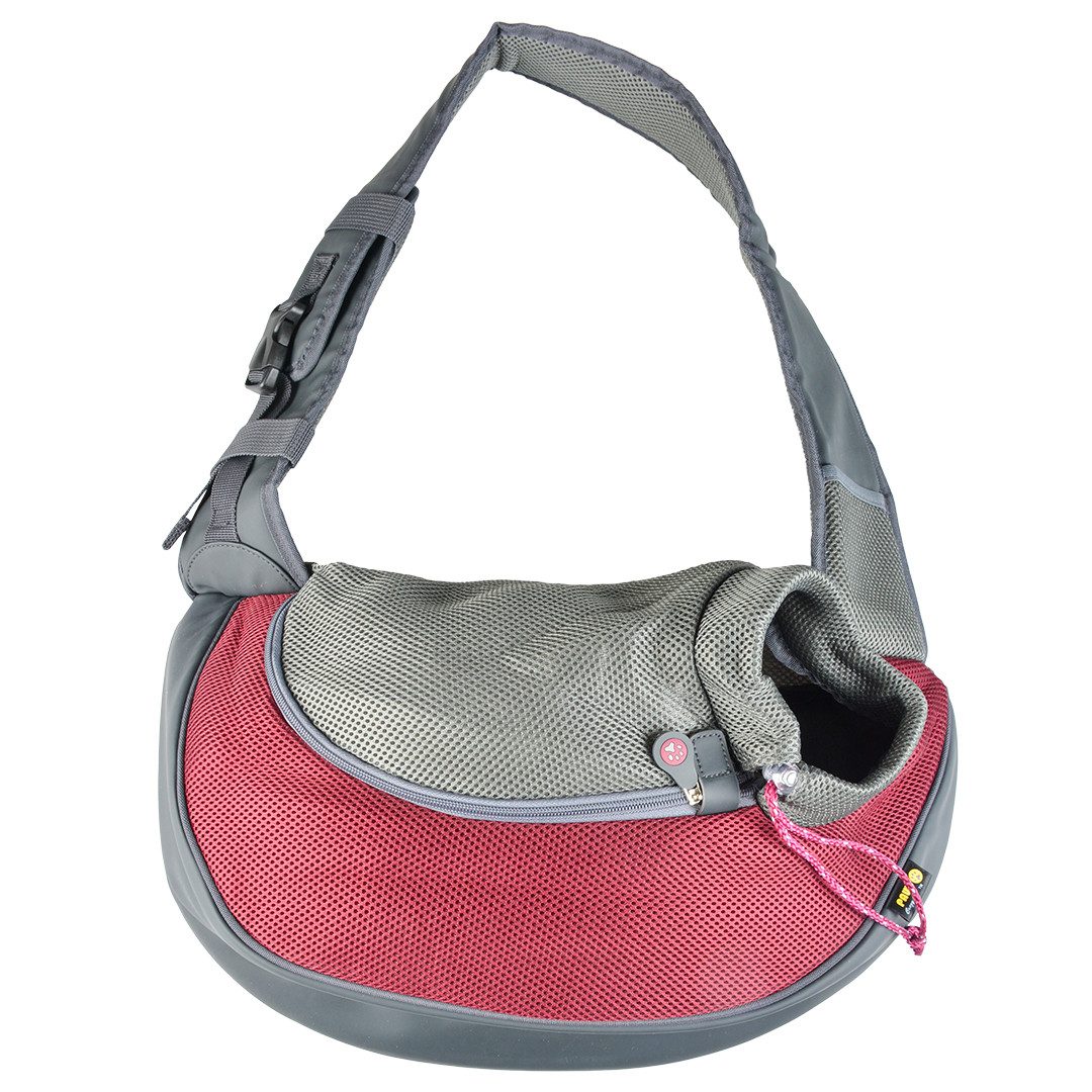 EBI Tiertransporttasche EBI Fronttasche Sarah Crazy Paws - Bordeaux Maße / max. Gewicht: S -