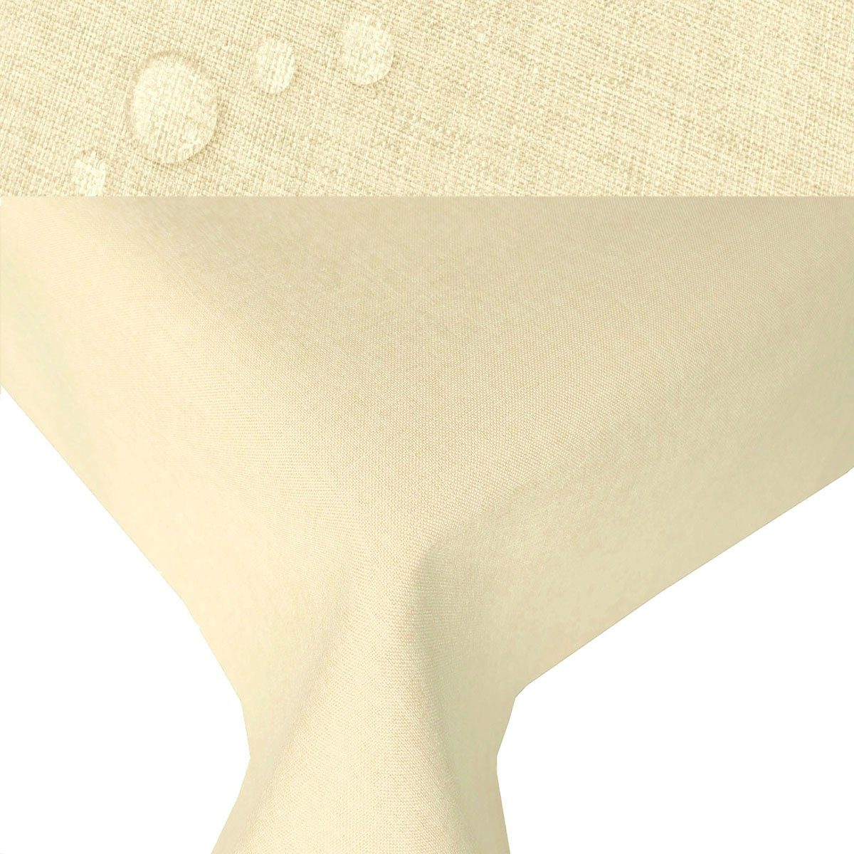 Tischdecke Leinenoptik ECKIG Tischdecke uni Gartentischdecke, günstig online kaufen