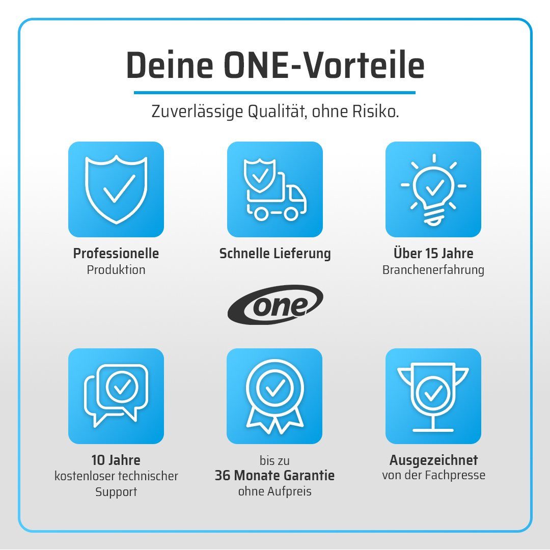 ONE GAMING Gaming PC IR035 Gaming-PC (Intel Core i5 12400F, Radeon RX 7600, 16 GB RAM, 512 GB SSD, Luftkühlung)