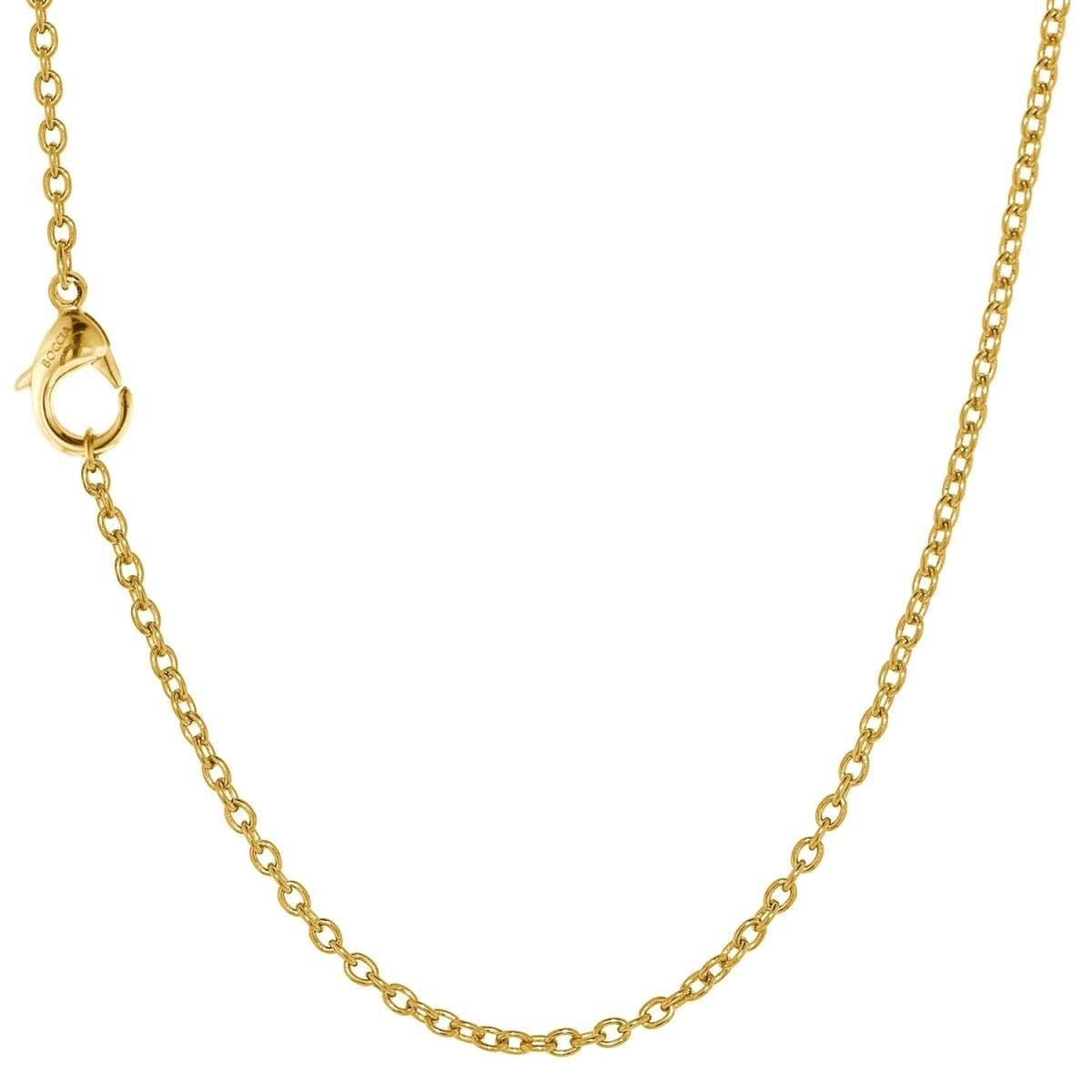 Boccia Kette ohne Anhänger 08048-02, Damenkette Titan Goldfarben