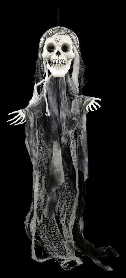 Figuren Shop GmbH Dekofigur Hexen Skelett Figur – Halloween Deko zum Hängen Gruseldeko 90 cm