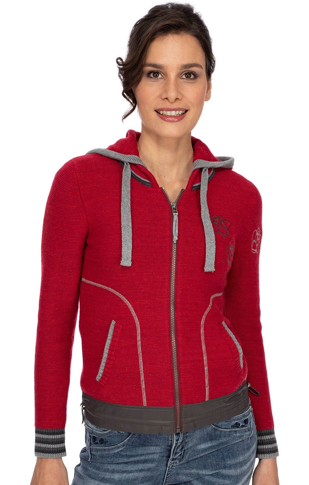 Spieth & Wensky Trachtenjacke Strickjacke TINETTE rot