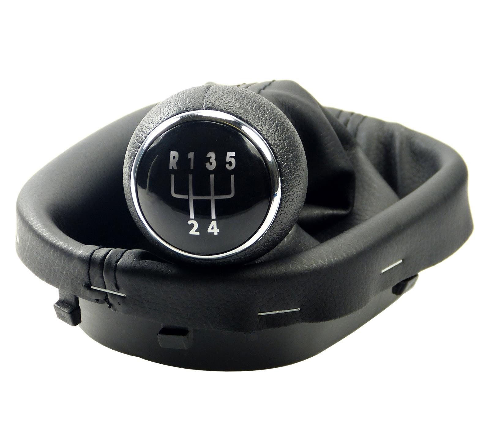 L & P Car Design Schalthebel Schaltsack Schaltknauf für VW Touran 1T1 1T2 1T3 + VW Caddy 2K III (Set, 1 St., Schaltknauf, Schaltsack, Rahmen, Befestigungsschelle), Plug&Play Montage