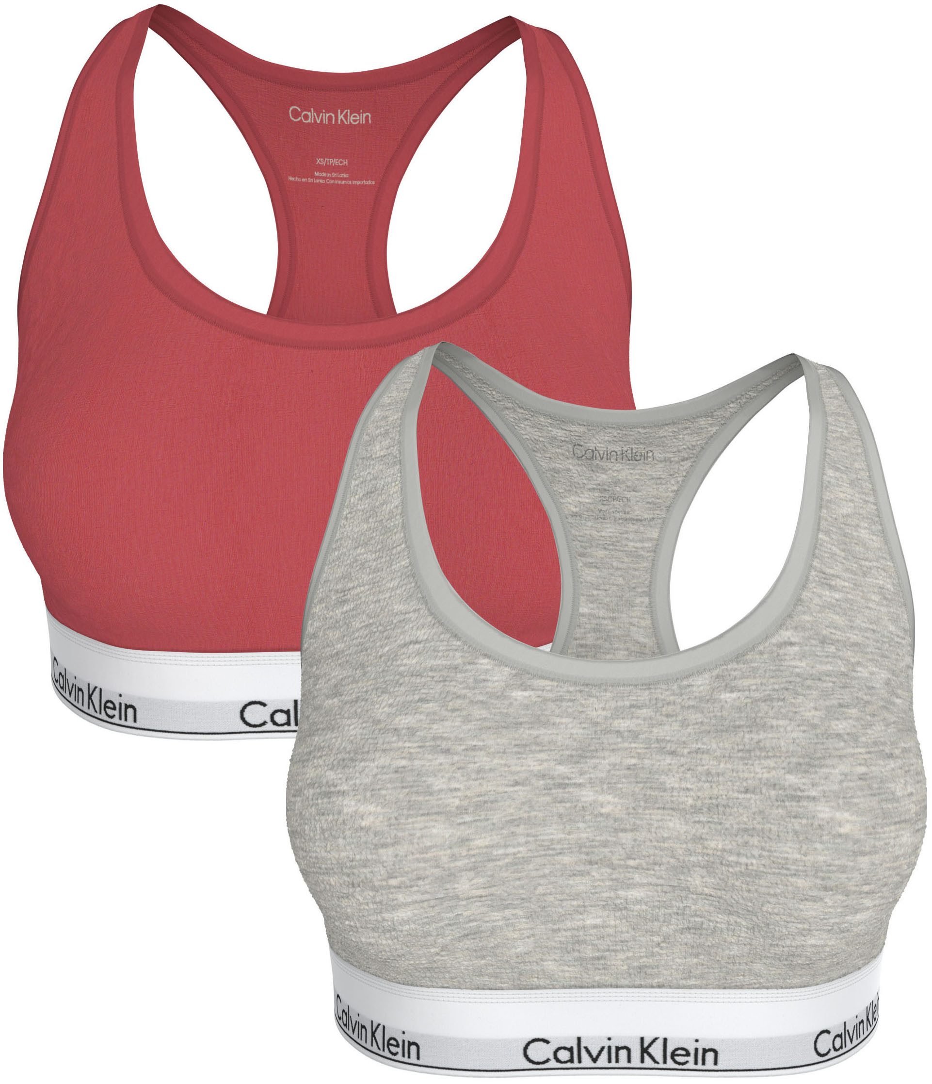 Calvin Klein Underwear Bralette BRALETTE 2PK (Packung, 2er-Pack) Körpernahe Passform mit elastischem Bund