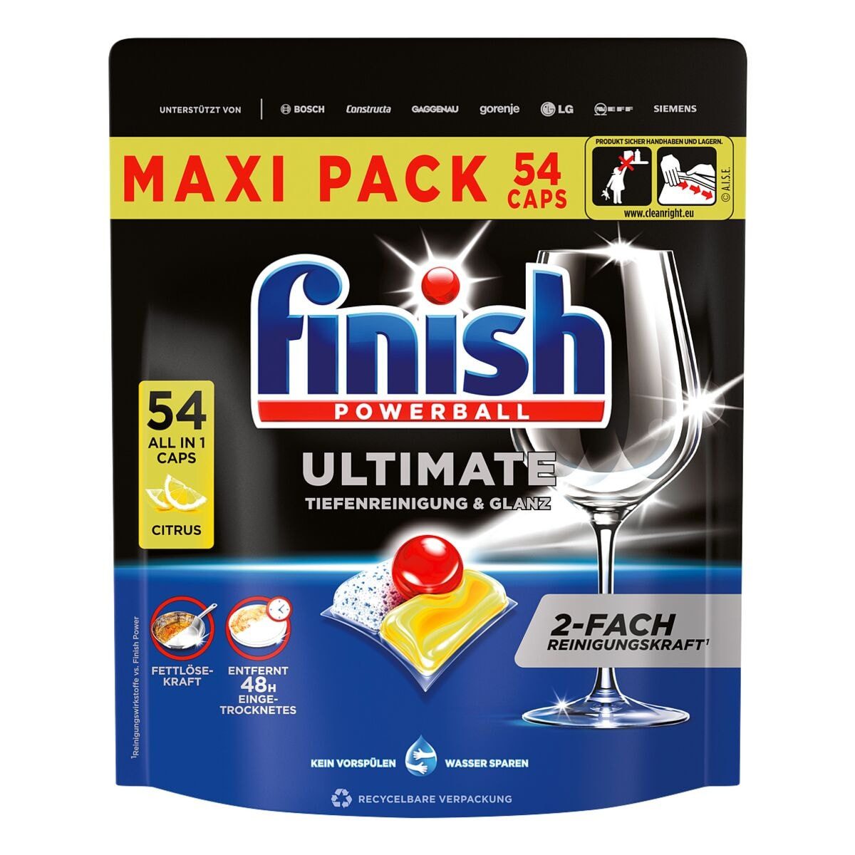 Powerball Ultimate Plus All in 1 Citrus Spülmaschinentabs