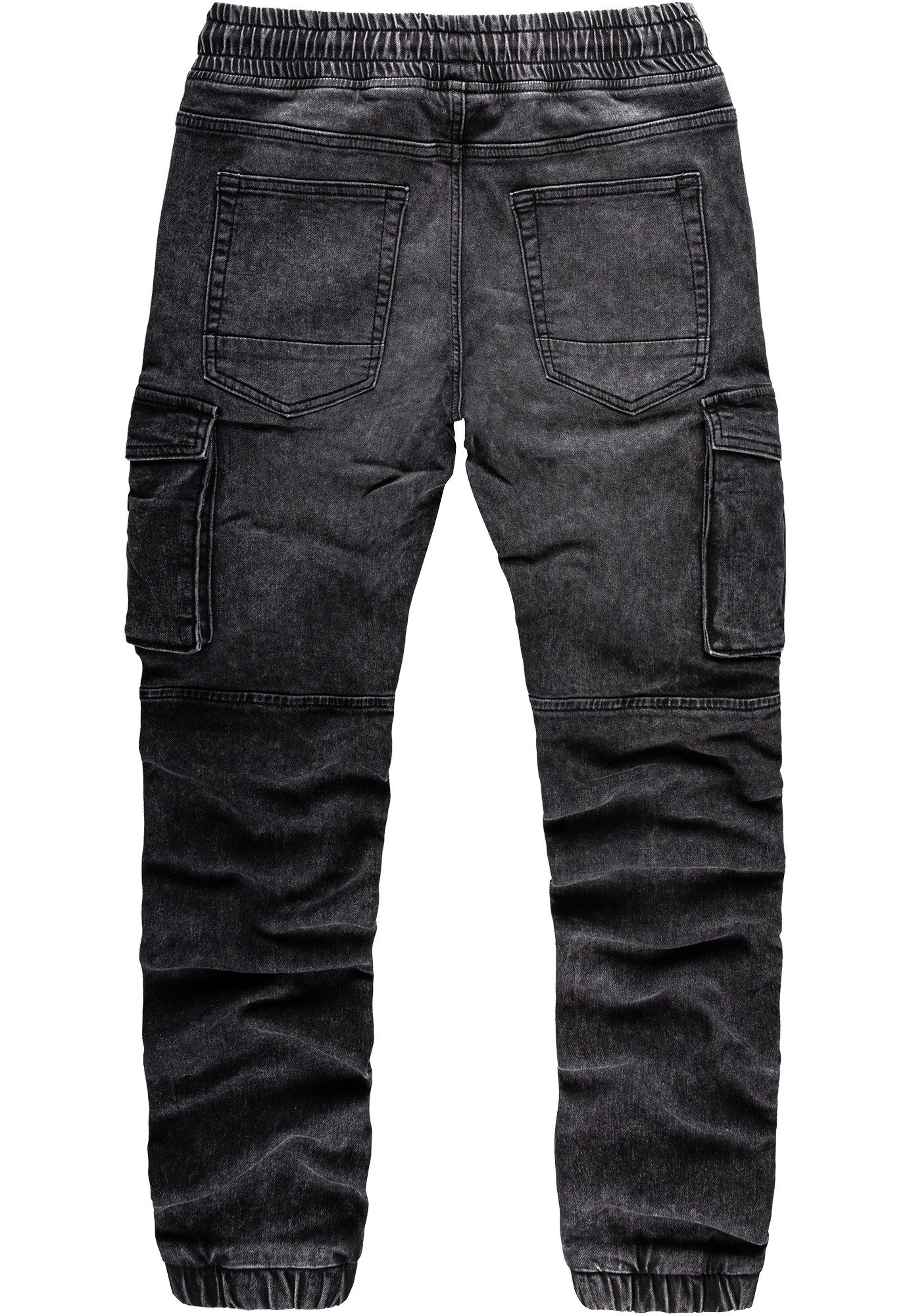 Amaci&Sons Cargojeans ALSIP Sweathose im Denim Look Herren Sweathose in Stretch Denim Jeans