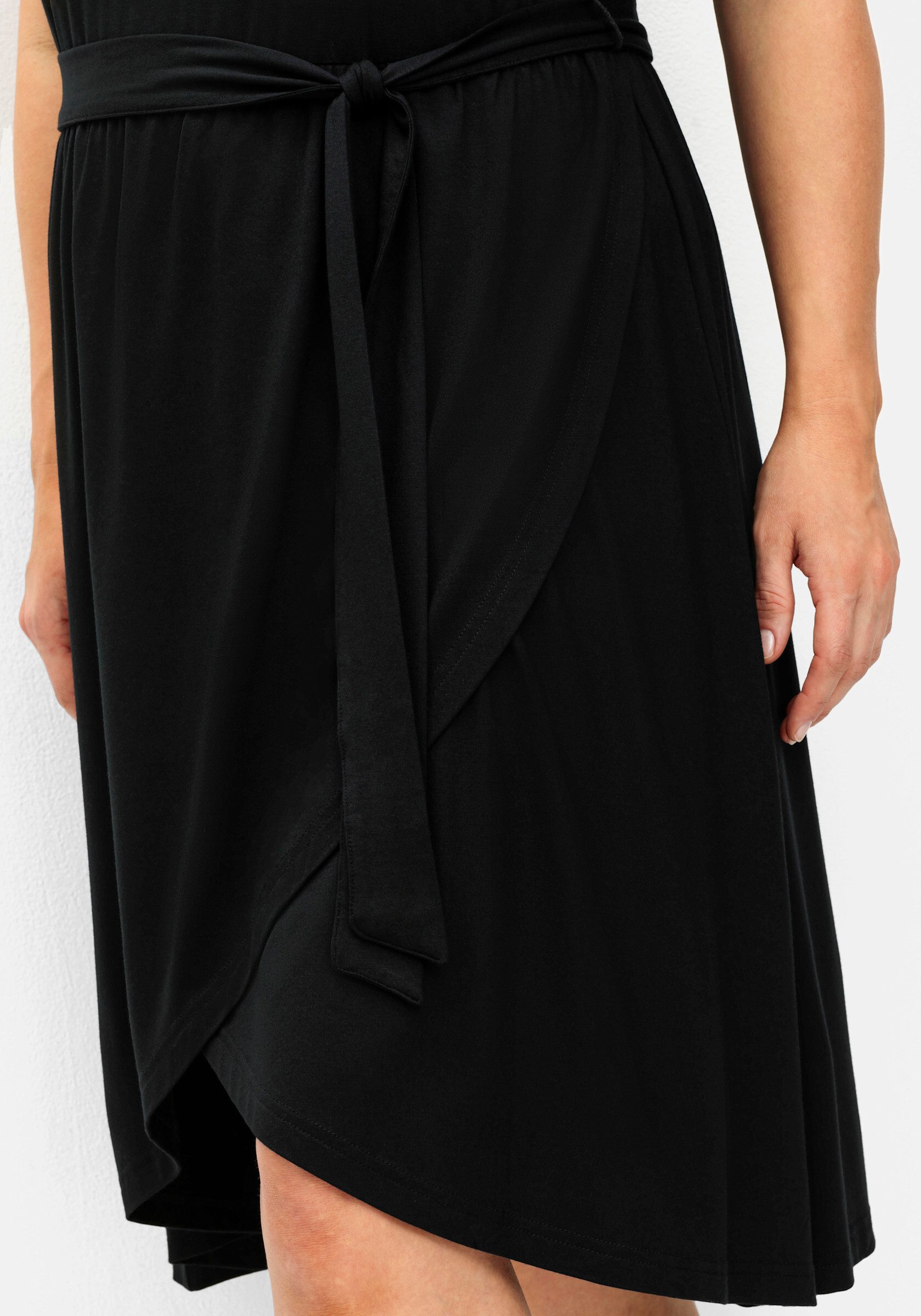 Sheego Strandkleid Jerseykleid Kurzarm