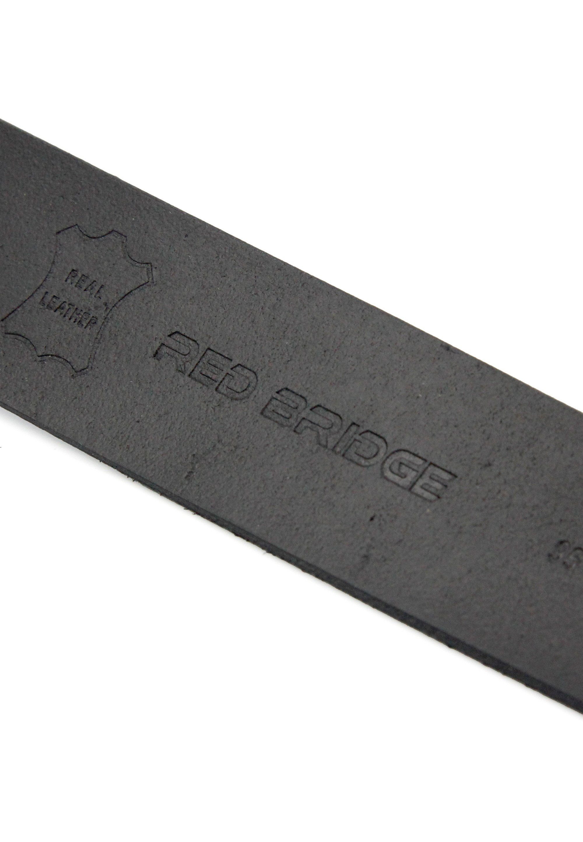 Ledergürtel Design schwarz schlichtem in RedBridge Frisco