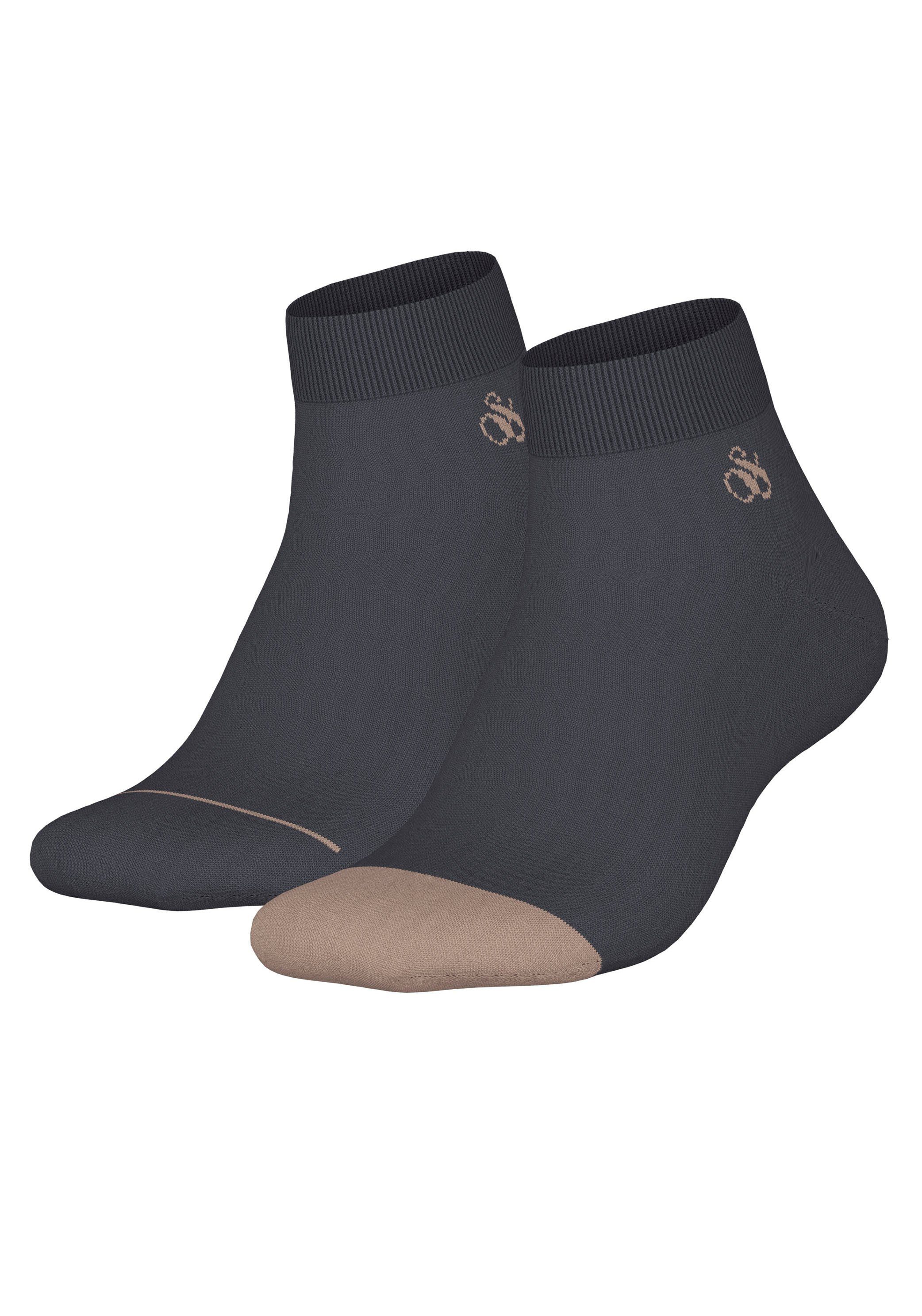 Scotch & Soda Shrunk Kurzsocken Sneakersocken, Atmungsaktiv, schwarz Quality Sparpackeung (2-Paar) High