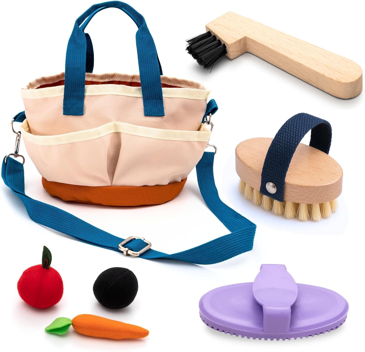 Hoofly Steckenpferd Hobby Horse Pflegeset, (Pflegeset, Pferdeputzzeug, Hobby Horse Zubehör)