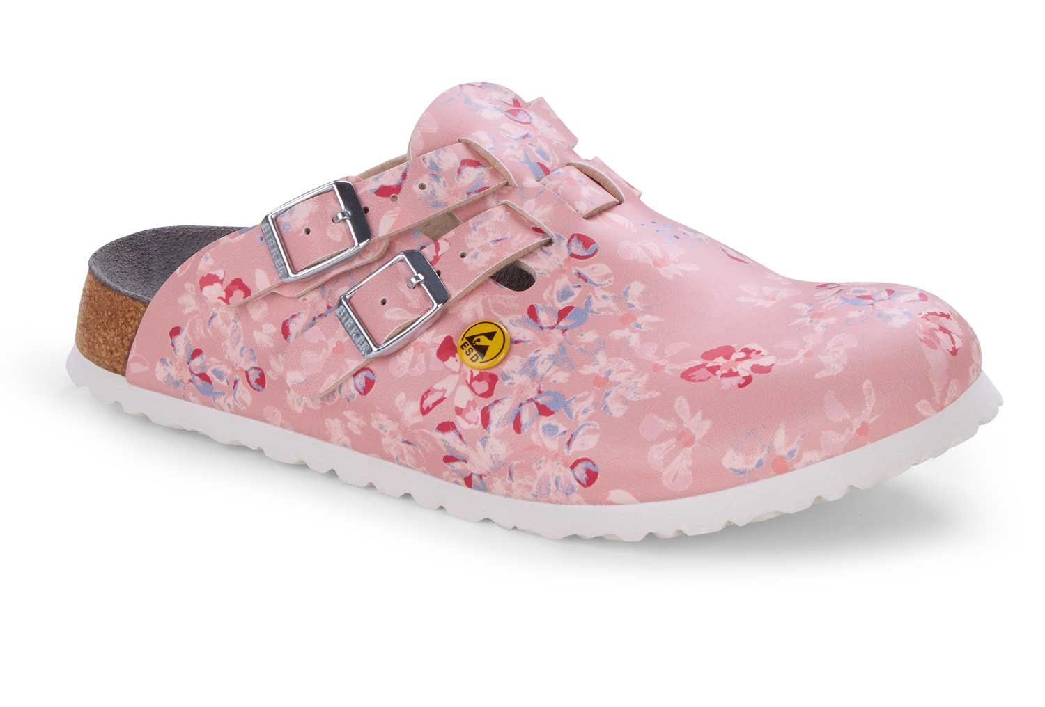 Riemen Flowers Birkenstock Field mit ESD verstellbaren KAY Rose zwei Birko-Flor Clog