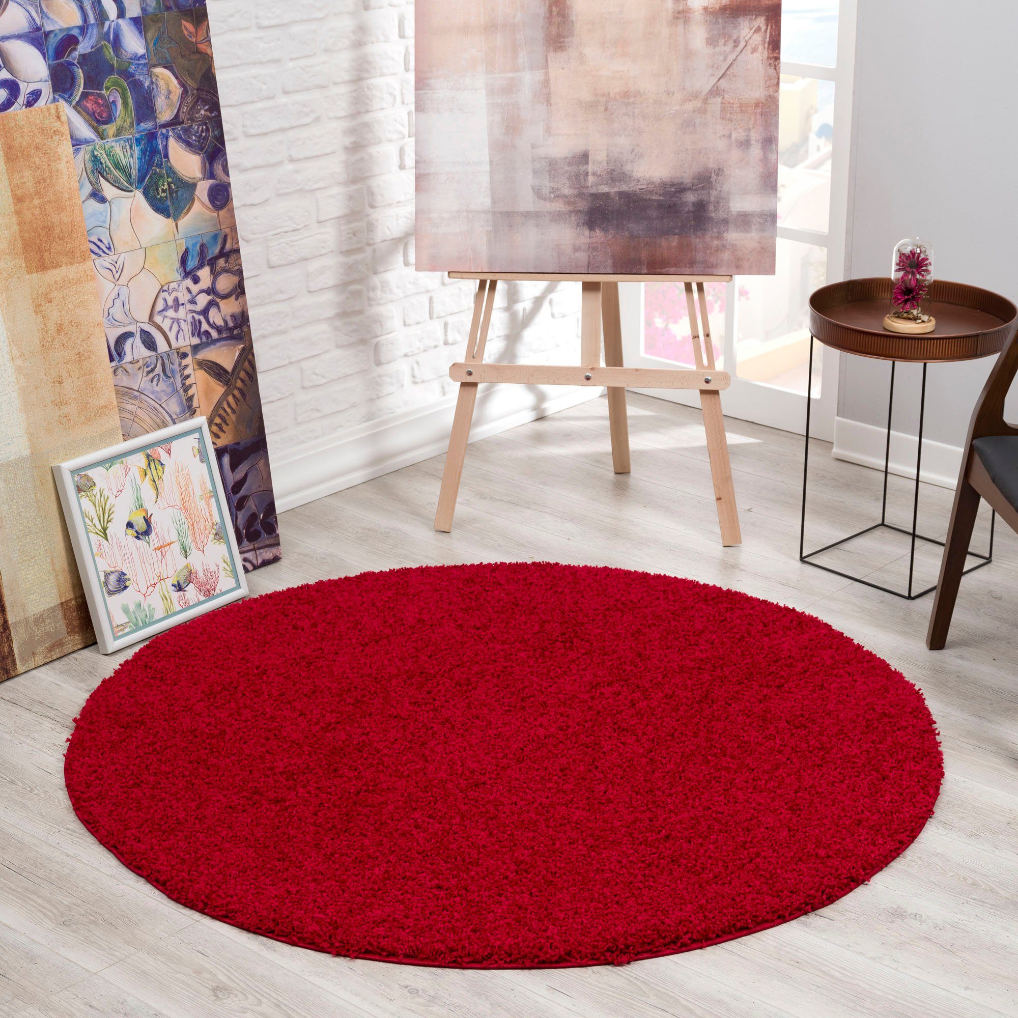 Sanat Hochflor-Teppich LOCA, rund, Höhe: 30 günstig online kaufen