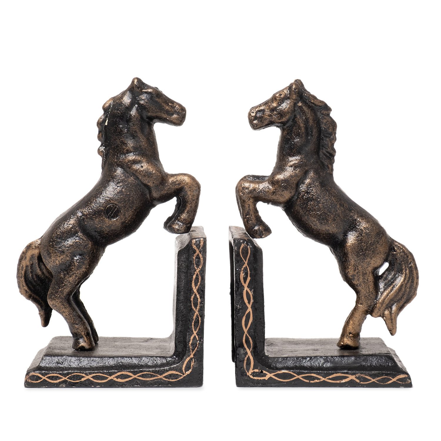 Moritz Buchstütze 2er Set Pferd 8 x 9 x 15 cm, Buchstützen Halter für Regal Buchständer Buchhalter Katzenmotiv – Bild 4 von 5