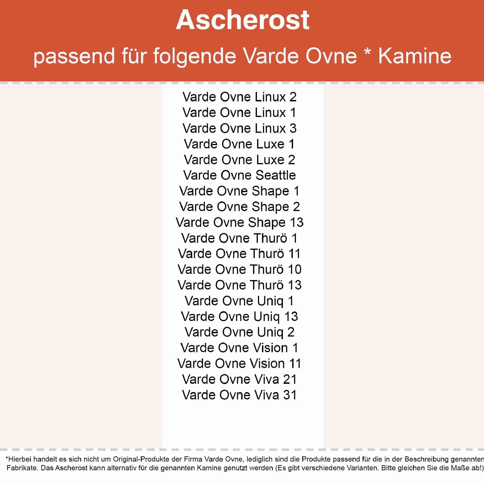 Feuerfest 123 GmbH Grillrost Kaminrost / Ascherost Ø 195x10mm passend für Varde Ovne**, feuerfest & hitzebeständig - passgenau gefertigt in Deutschland