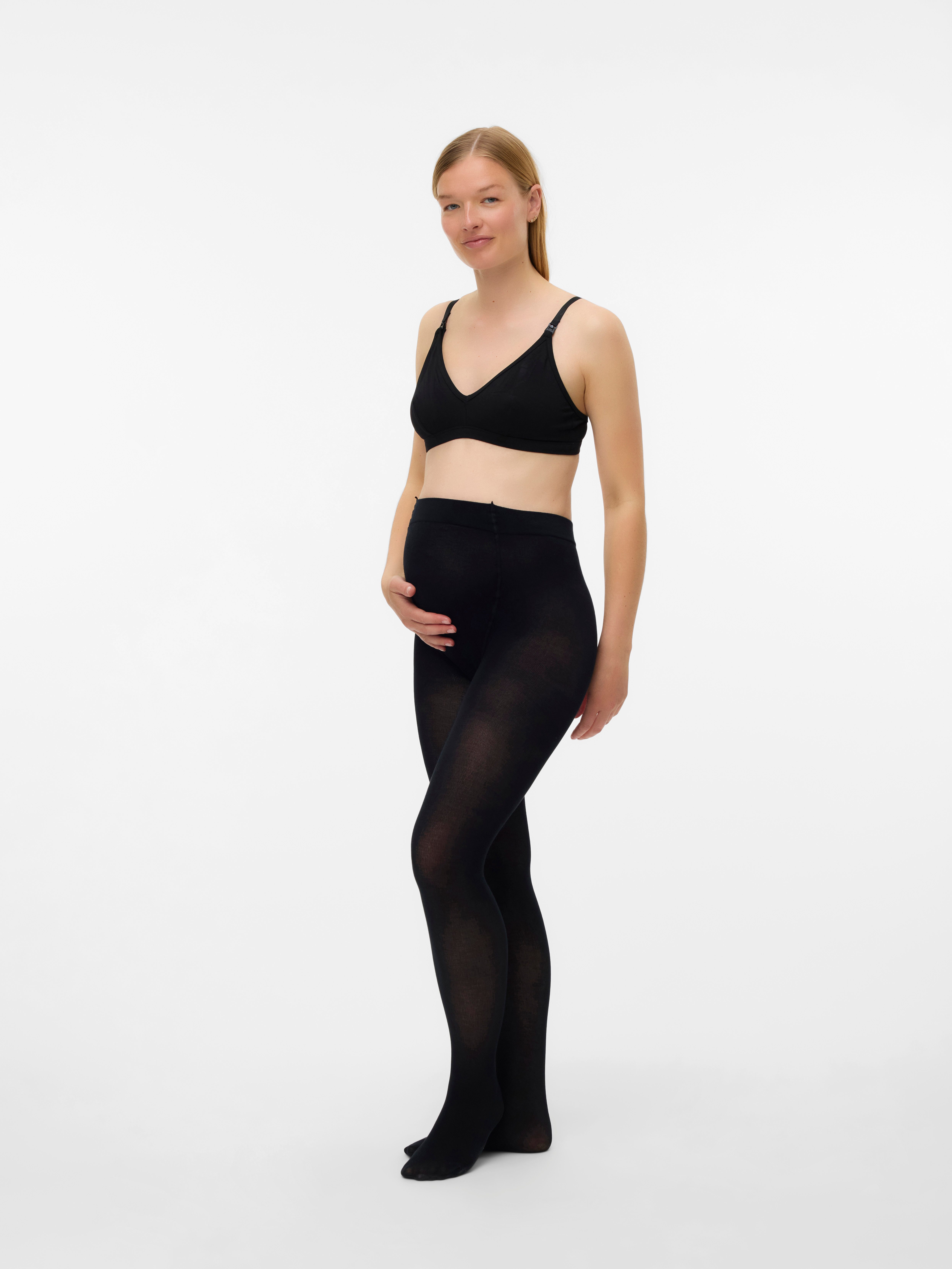 Mamalicious Umstandsstrumpfhose MLJENNIE PANTYHOSE 200DEN 2-P NOOS 200 DEN (Packung 2 St) Materialmix, eng anliegend