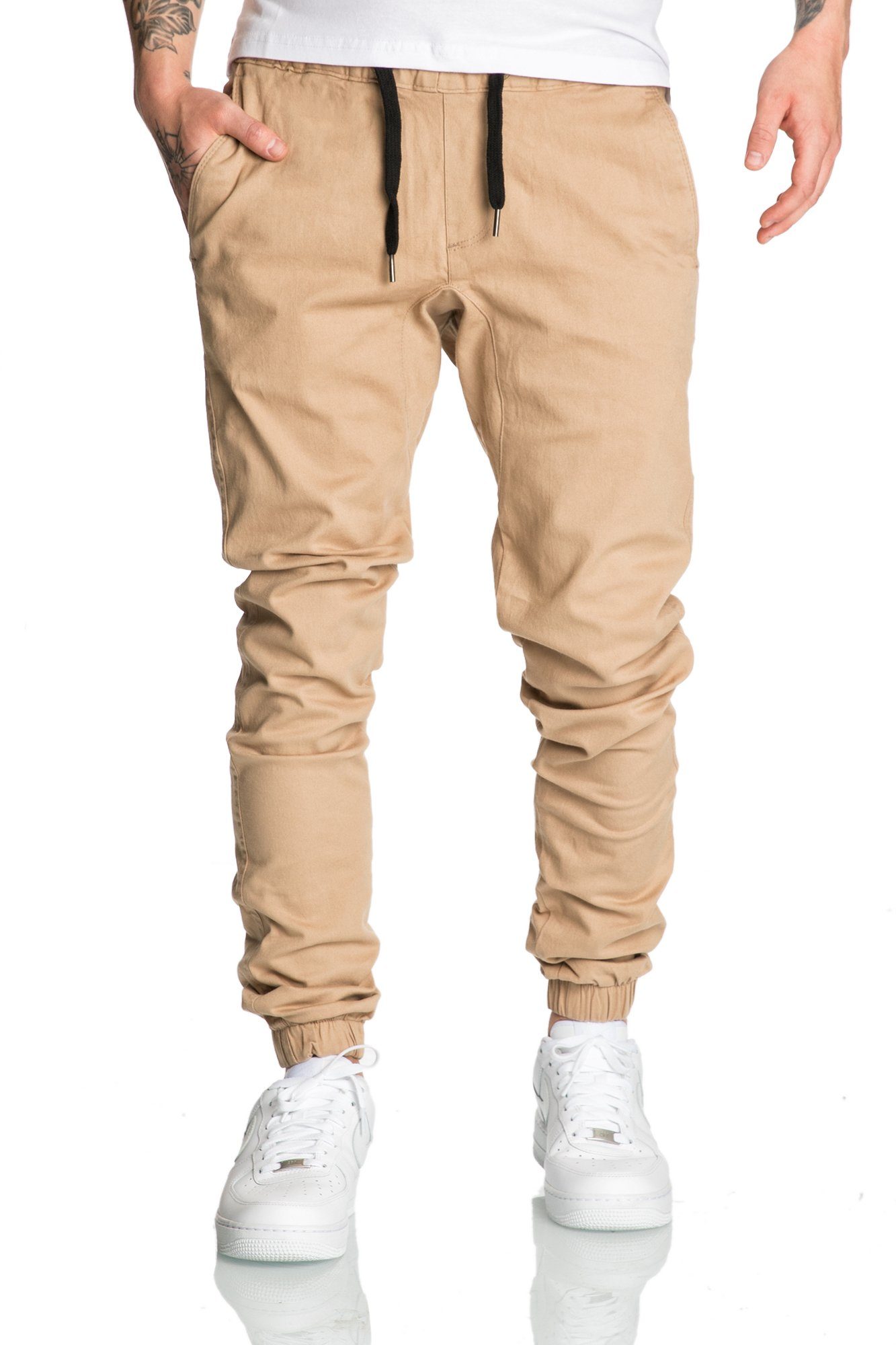 REPUBLIX Chinohose RICK Herren Basic Jogger Hose Chino mit Kontrast