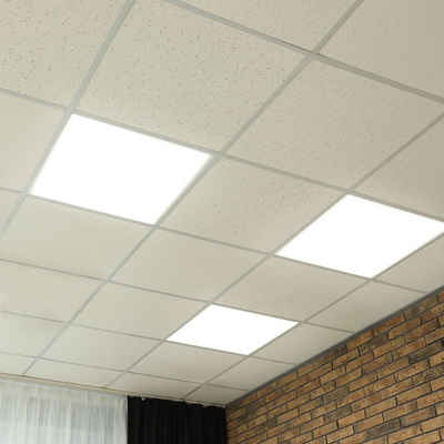etc-shop LED Panel, LED-Leuchtmittel fest verbaut, Warmweiß, 3x LED Decken Einbau Leuchten Esszimmer Alu Strahler Raster Lampen