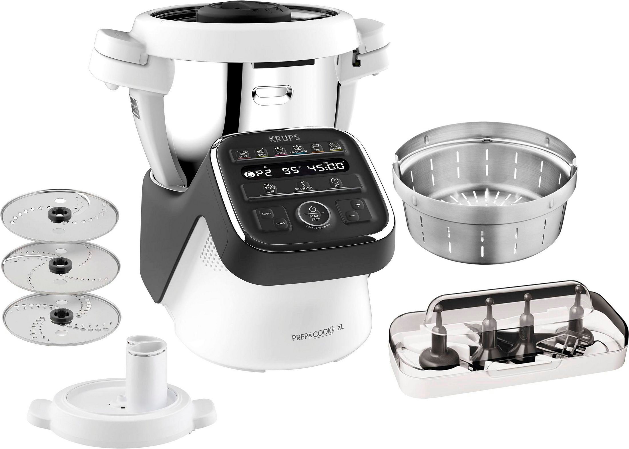 Krups Küchenmaschine mit Kochfunktion HP50A8 Prep&Cook XL, 1550 W, 4,5 l  Schüssel online kaufen | OTTO