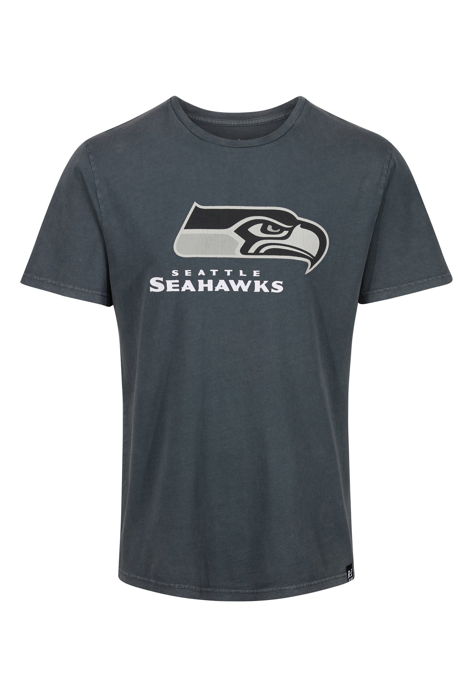 GOTS MONOCHROME Recovered T-Shirt SEAHAWKS NFL zertifizierte Bio-Baumwolle
