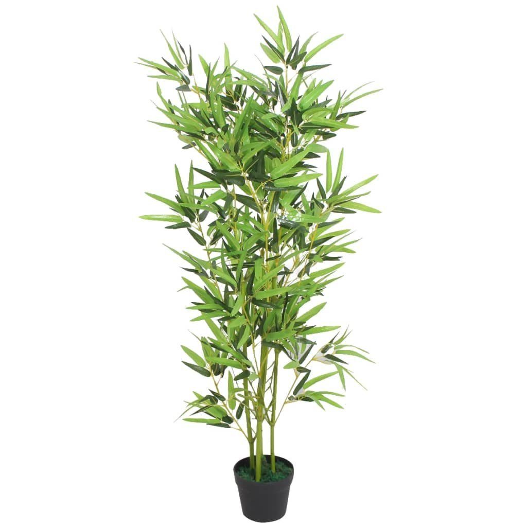 Kunstpflanze Künstliche Bambuspflanze mit Topf 120 cm Grün, furnicato, Höhe 120 cm