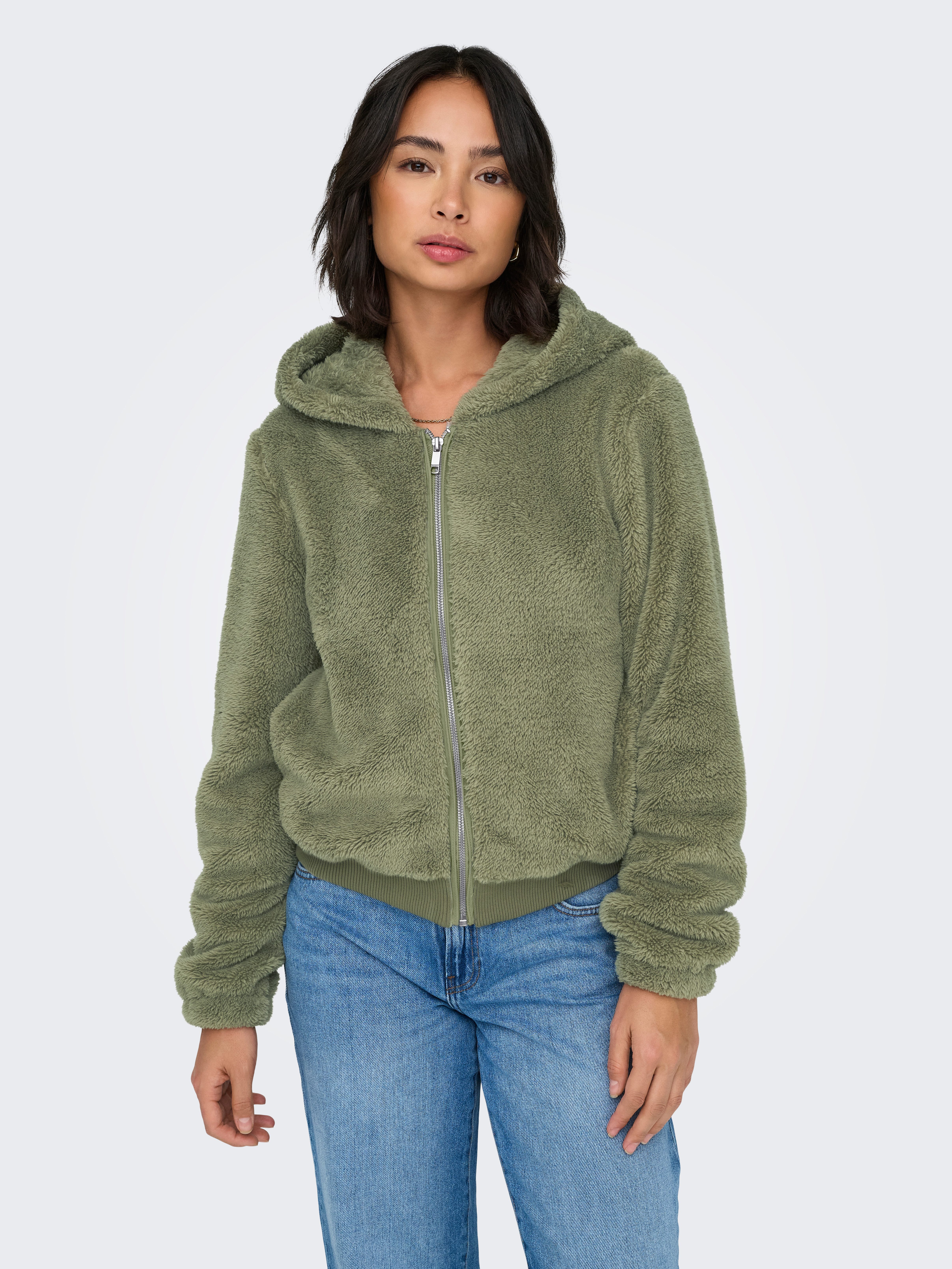 ONLY Kapuzenplüschjacke ONLNEWANNA CONTACT SHERPA JKT OTW NOOS günstig online kaufen