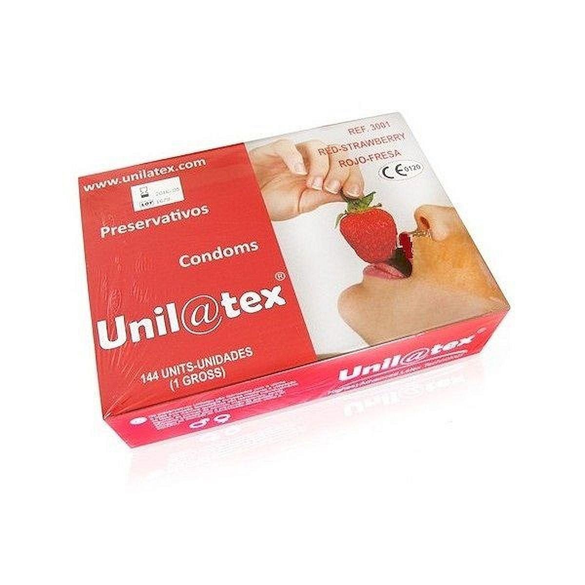 Kondome UNILATEX PRESERVATIVOS ROJOS/FRESA 144 UDS