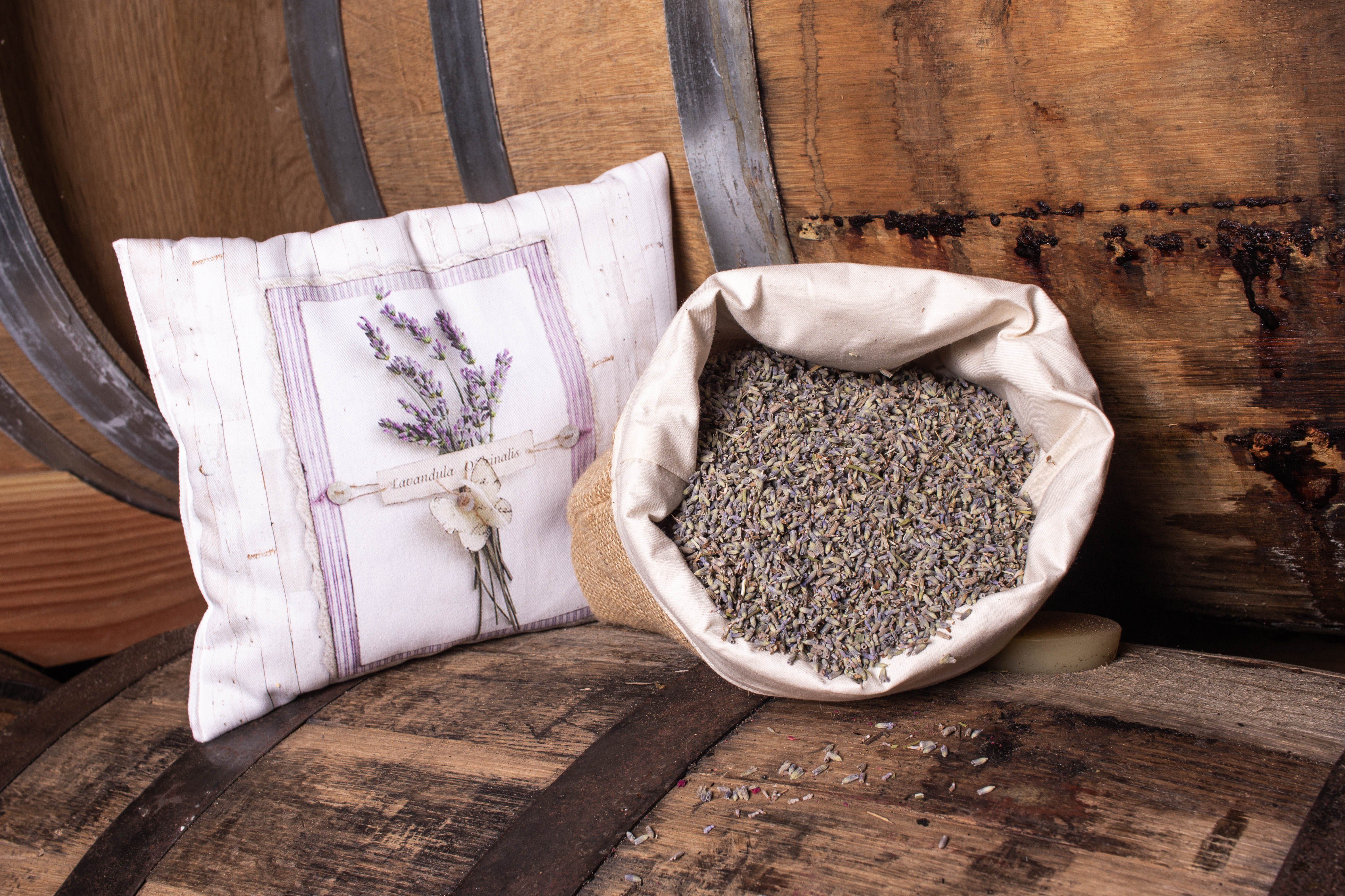 Duftkissen Lavendelherz mit 100% Schleife, Füllung: Lavendel herbalind