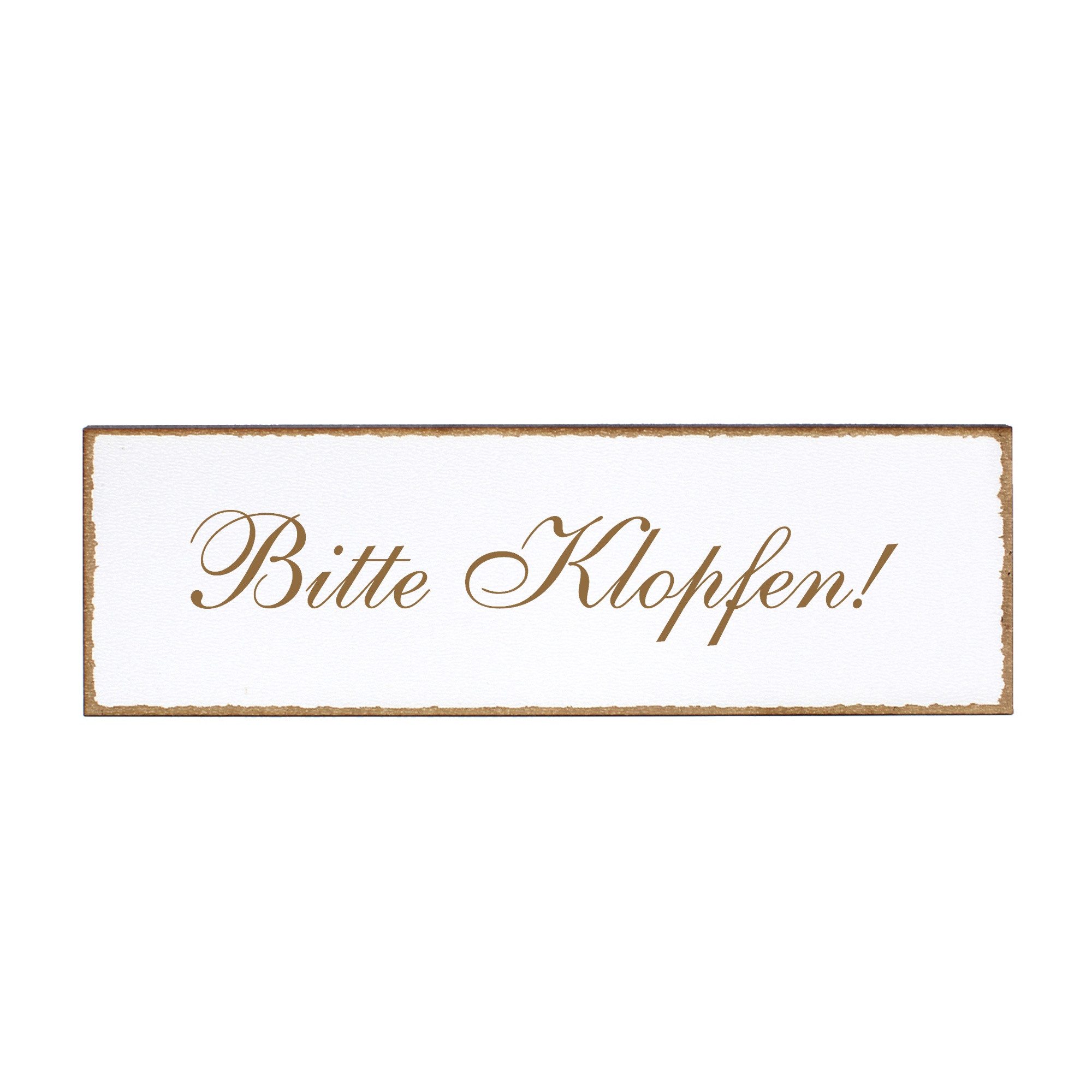 Dekolando Hinweisschild Türschild - Bitte Klopfen! - Schild 150 x 50 mm - Schilder Türschilder