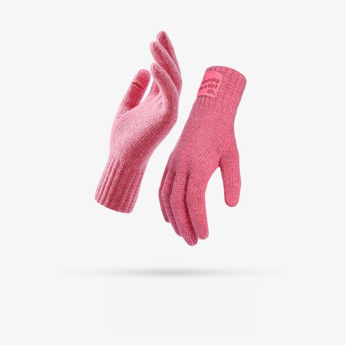 Beliebte Vorschläge diesen Monat carefully selected Winter Rosa winddichte Fleece-Fahrradhandschuhe für den Strickhandschuhe für Damen Warme