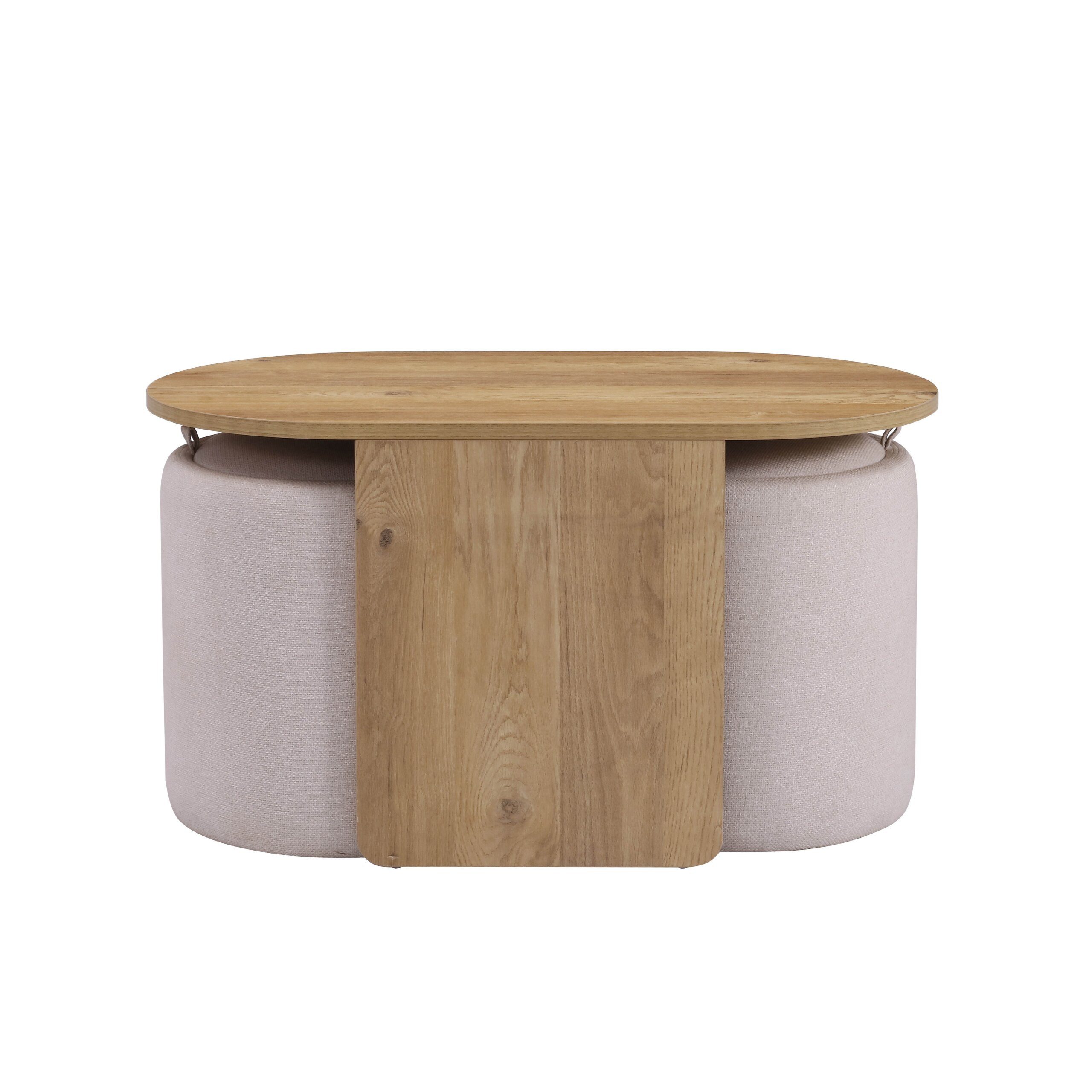hjh LIVING Beistelltisch Nestup 1 Couchtisch H/B/T: 47.5 x 85.0 x 48.0 cm, Beistelltisch mit zwei Aufbewahrungsbehältern, Couchtisch mit Stauraum