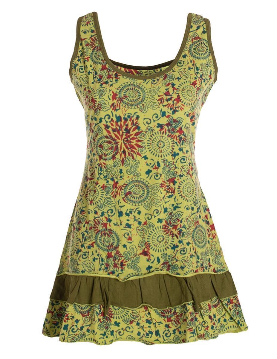 Vishes Tunikakleid Vishes - Damen Lagen-Look Jersey-Tunika Sommerkleid Träger-Kleid Elfen, Hippie, Ethno Style