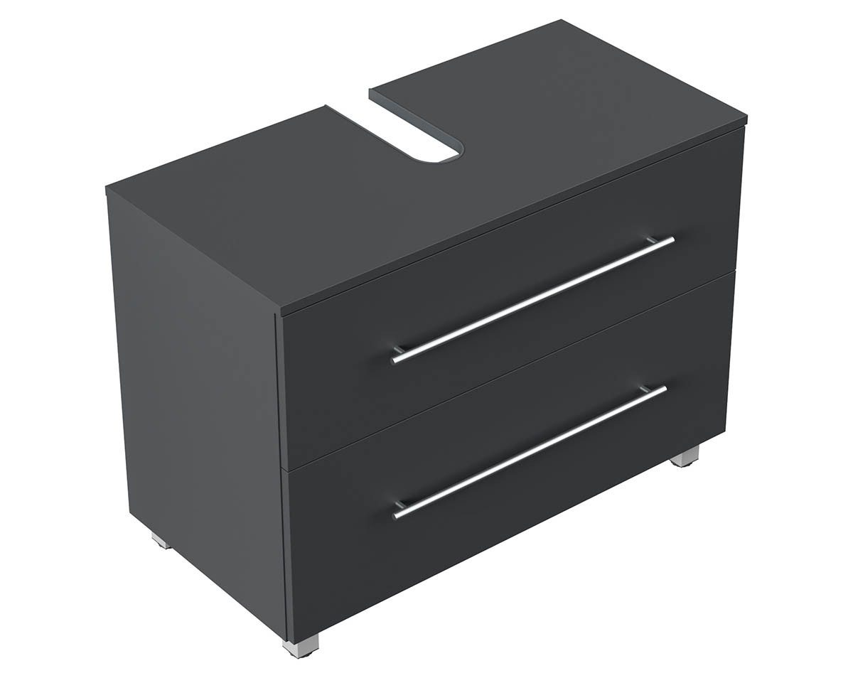 einfachgutemoebel Waschtisch-Set Badezimmer Stand-Waschtisch SENTINEL 85cm, graphit grau, (Badmöbel Set, 1-St., Waschtisch Set)