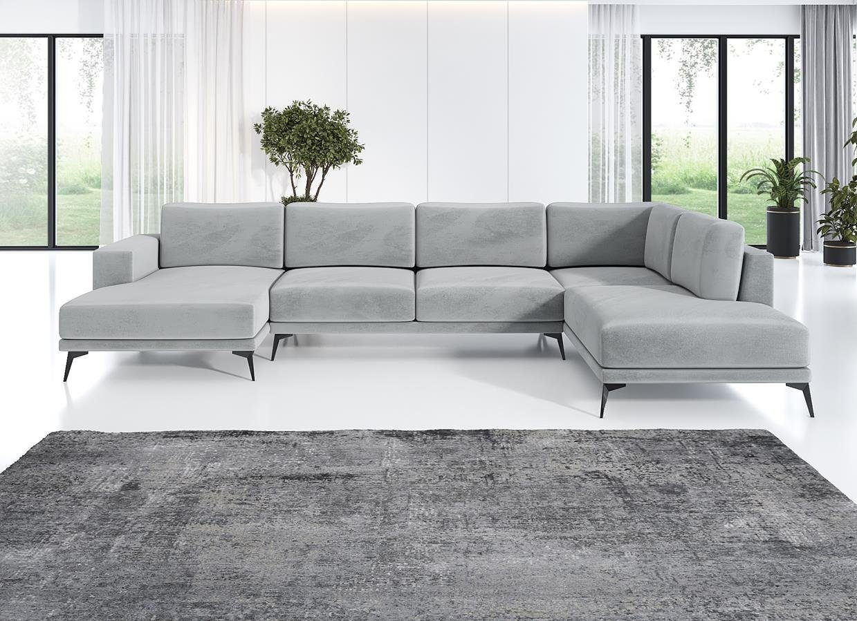 15 MöbelLand Silber PU Ecksofa A&J Zorano GmbH MAX