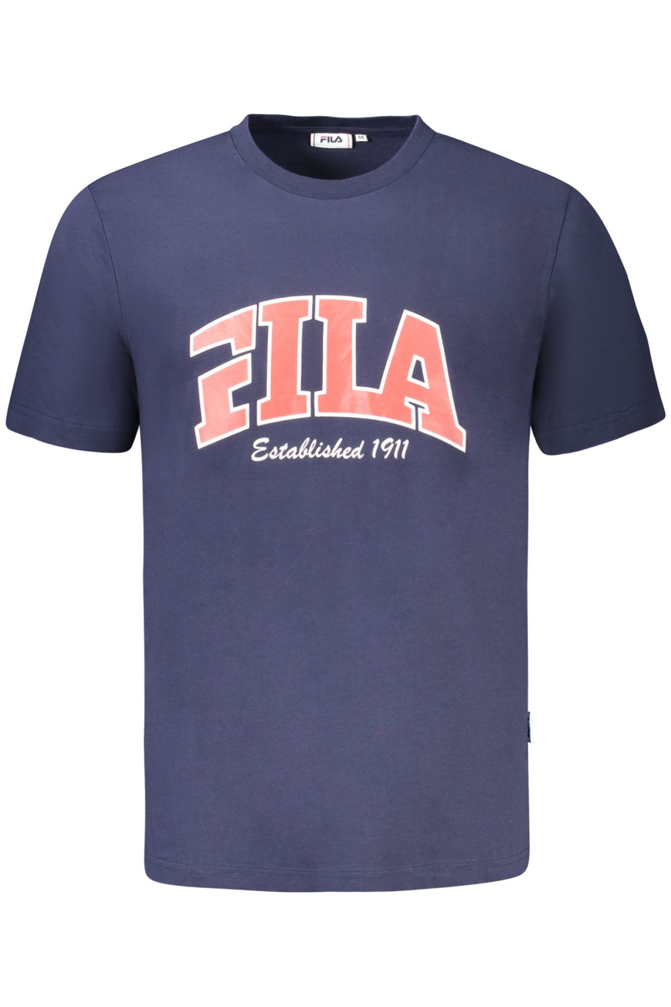 Fila T-Shirt Blaues Kurzarm-Herren-T-Shirt mit Grafikdruck und