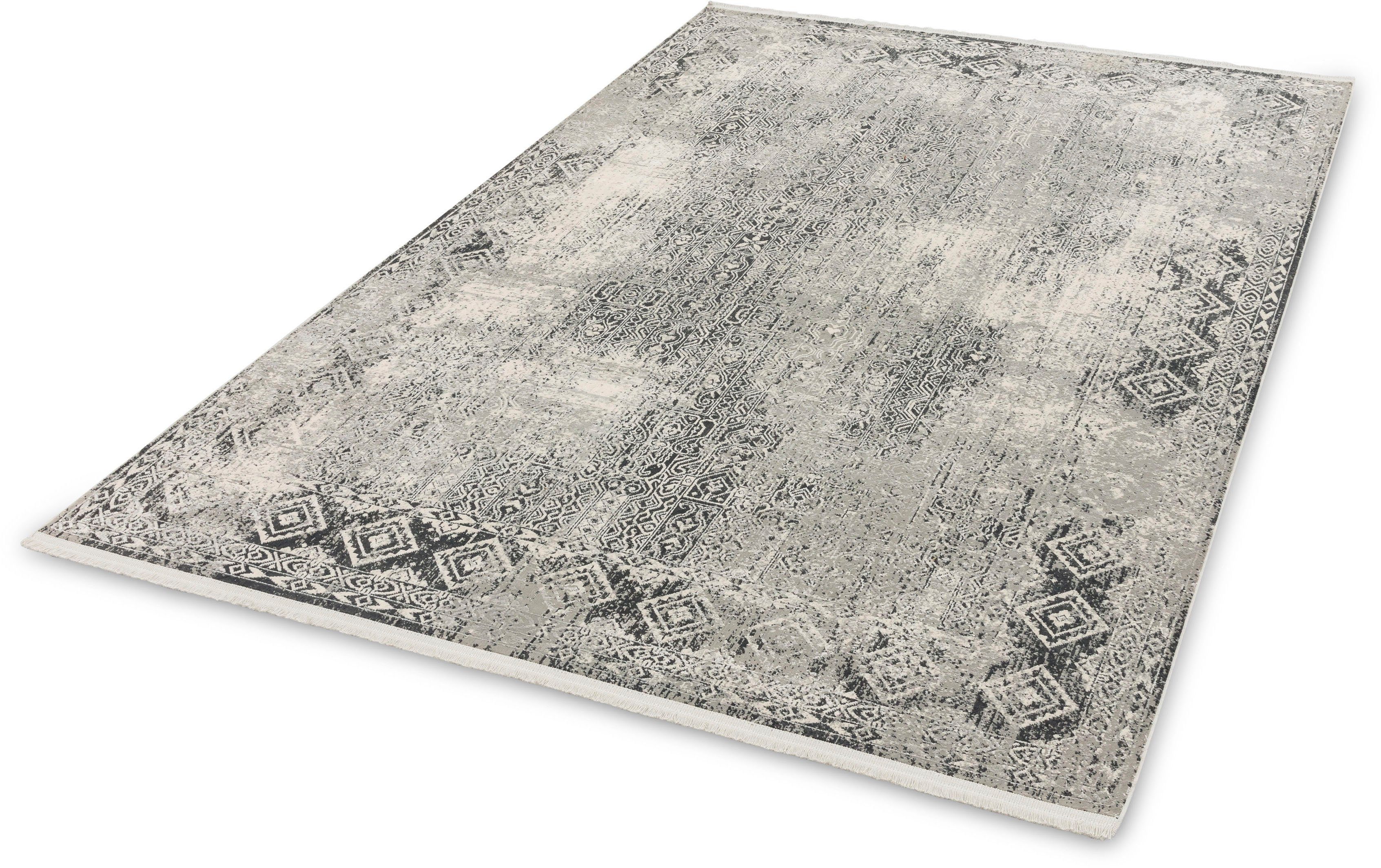 ASTRA Teppich Julia 203, rechteckig, Höhe: 6 mm, Kurzflor, mit Fransen, Wohnzimmer