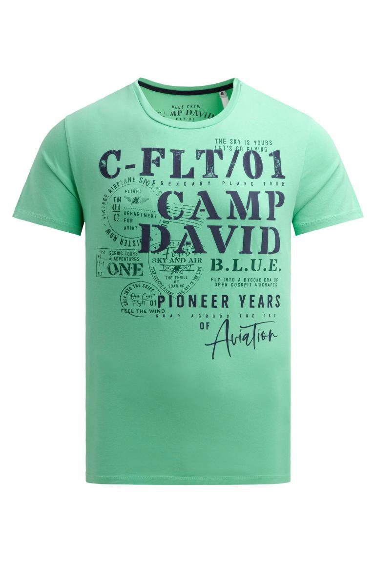 CAMP DAVID T-Shirt Rundhals mit Puffprint günstig online kaufen