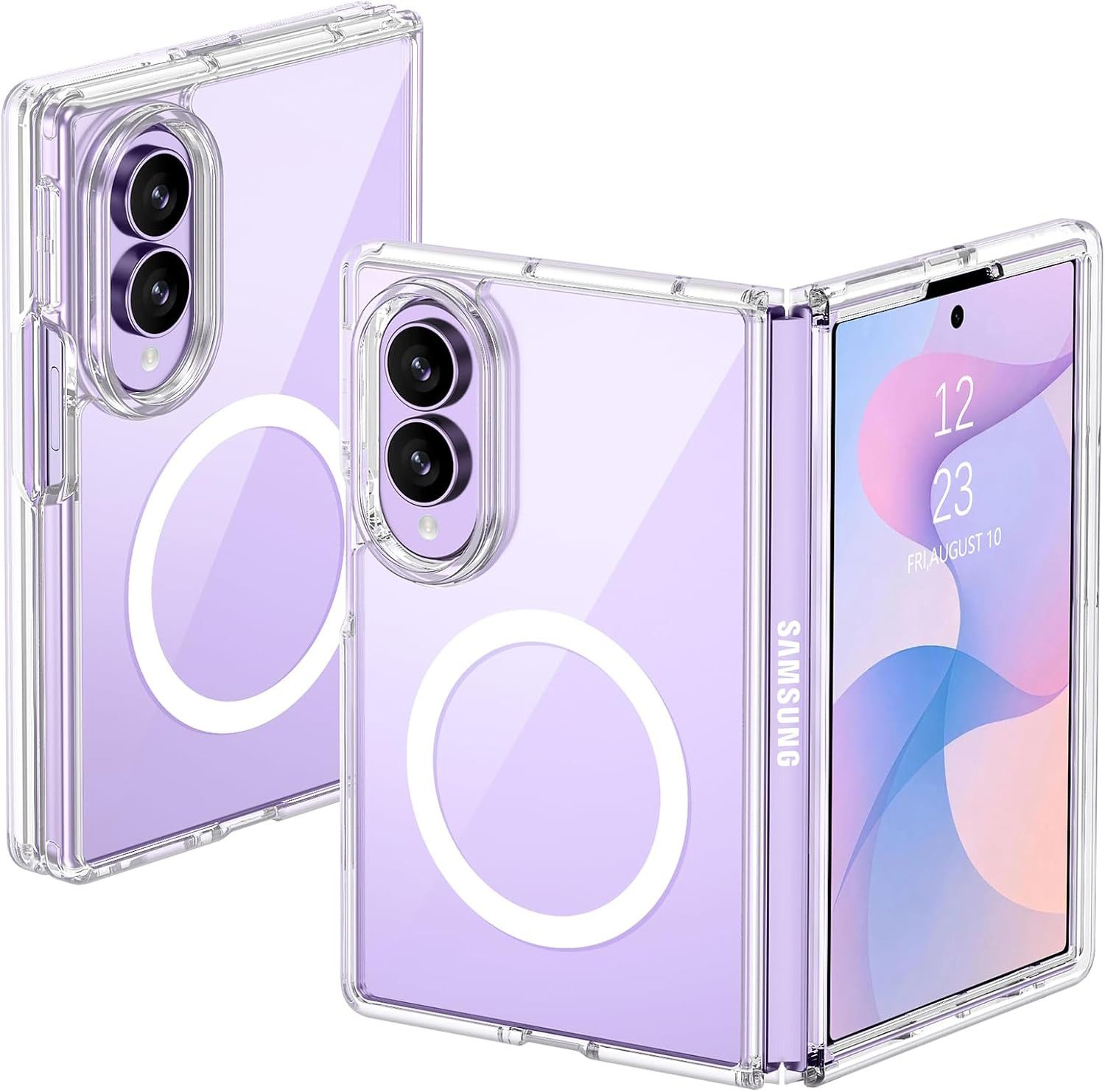 MSM Protech Handyhülle Hülle für Samsung Galaxy Z Fold 8 Ultra 5G Silikon Schutz MagSafe Klar