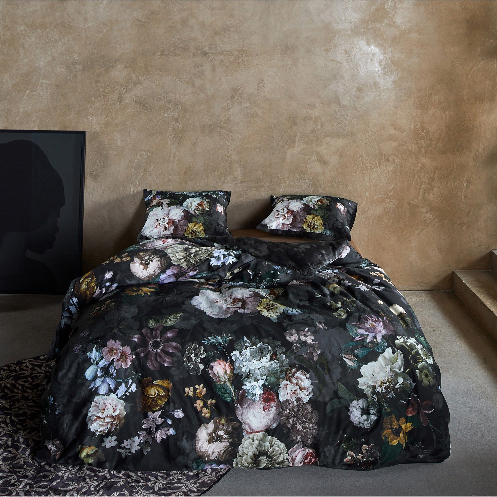 Essenza Bettwäsche Wendebettwäsche "Fleur festive", Mako-Satin, Satin Blumen